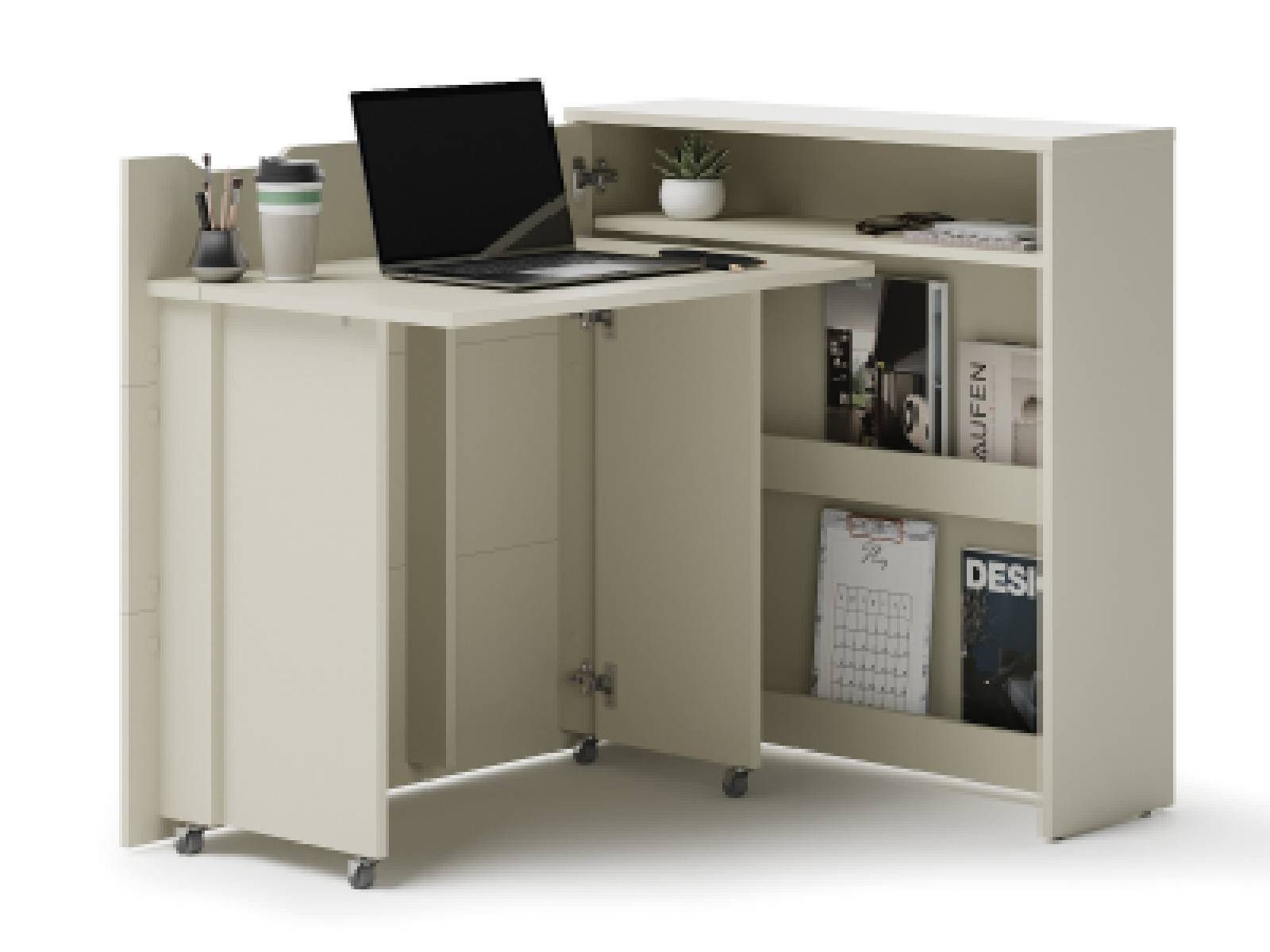 yourhouse24 Schreibtisch WORK CONCEPT SLIM ausklappbarer Klappschreibtisch (1 Tisch), Breite 90 cm