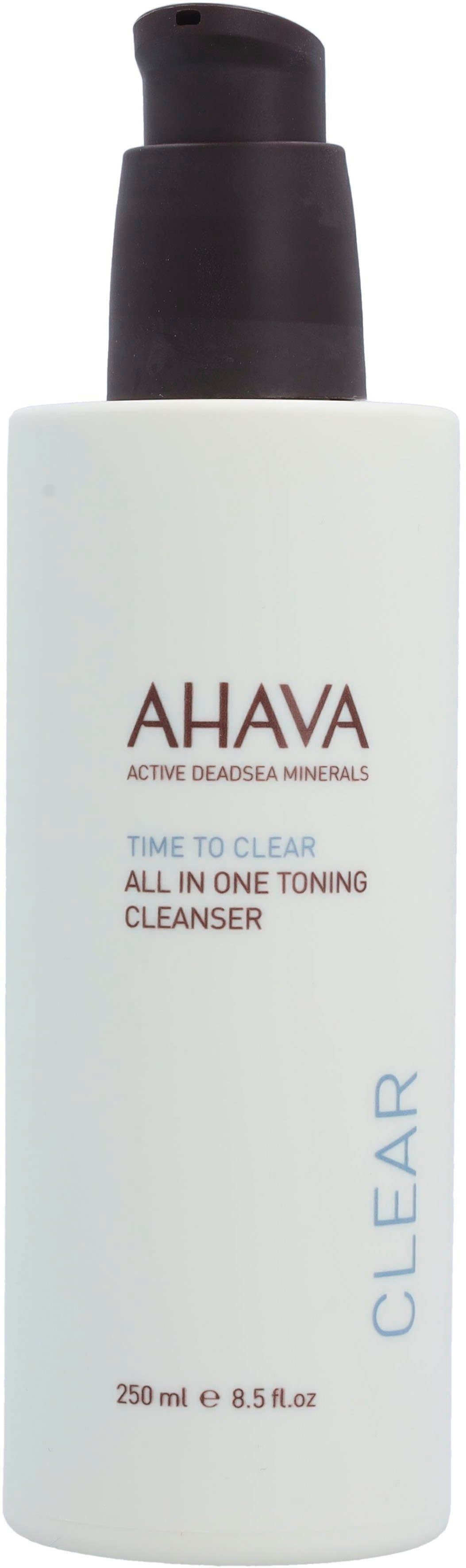 AHAVA Gesichts-Reinigungslotion Time To Clear All In One Toning Cleanser, Regenerierend, ohne Parabene und Alkohol, auch für empfindliche Haut.