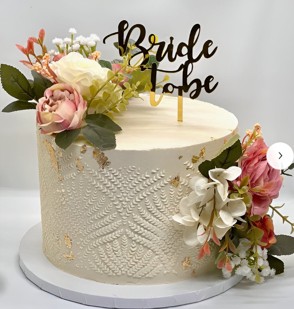 Festivalartikel Tortenstecker Bride To Be Topper Silber