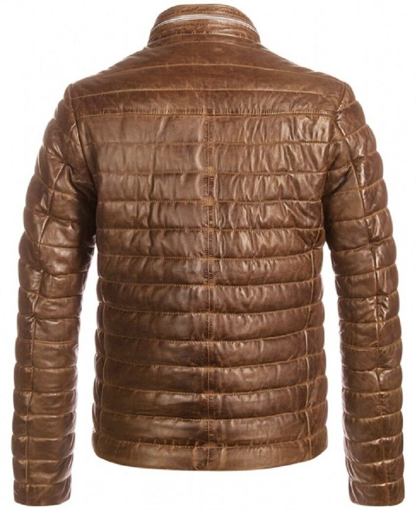 Tereno softem Lammleder Lederjacke Steppjacke Cognac Milestone aus