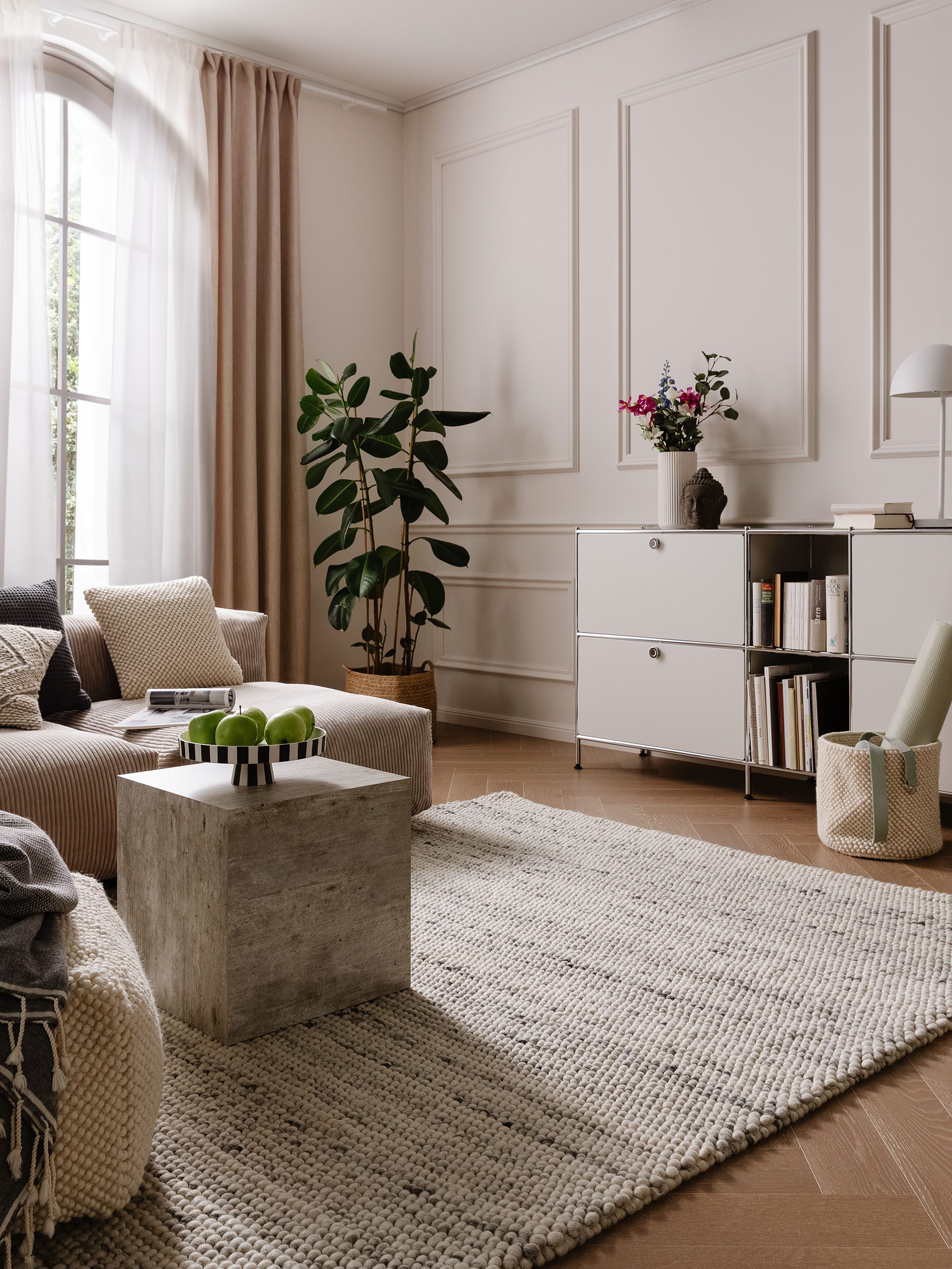 benuta Wollteppich Beads, rechteckig, Höhe: 11 mm, Kunstfaser, Berber, Ethn günstig online kaufen