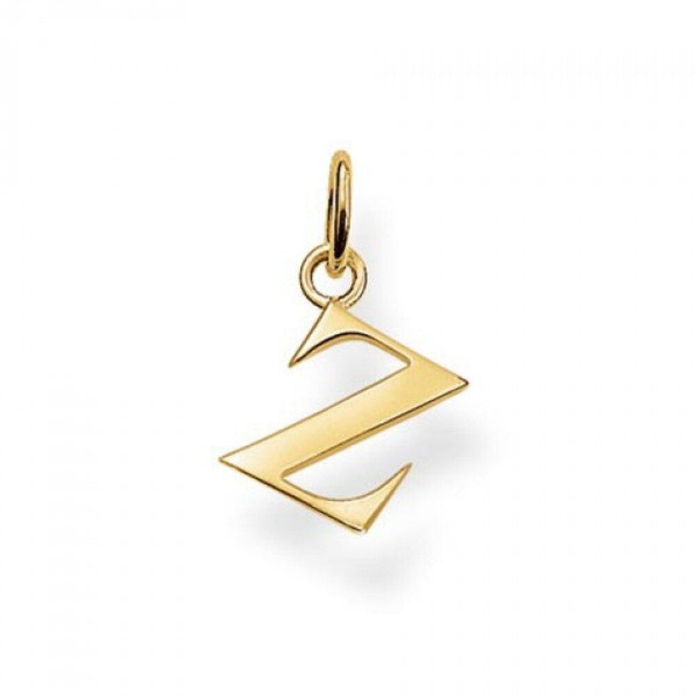 THOMAS SABO Kettenanhänger PE613-413-12 Ketten-Anhänger Buchstabe Z Silber Gelbgold