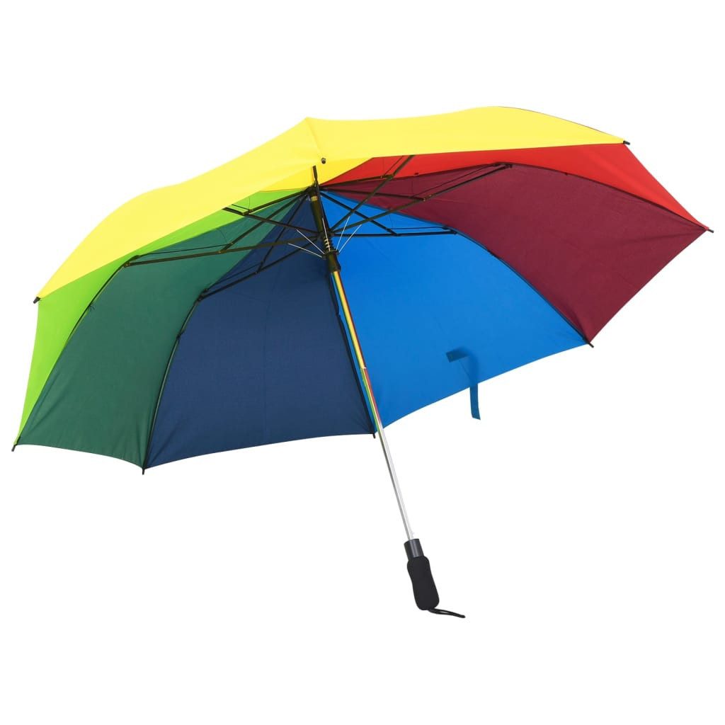vidaXL Taschenregenschirm Faltbarer Regenschirm Automatisch Mehrfarbig 124 cm