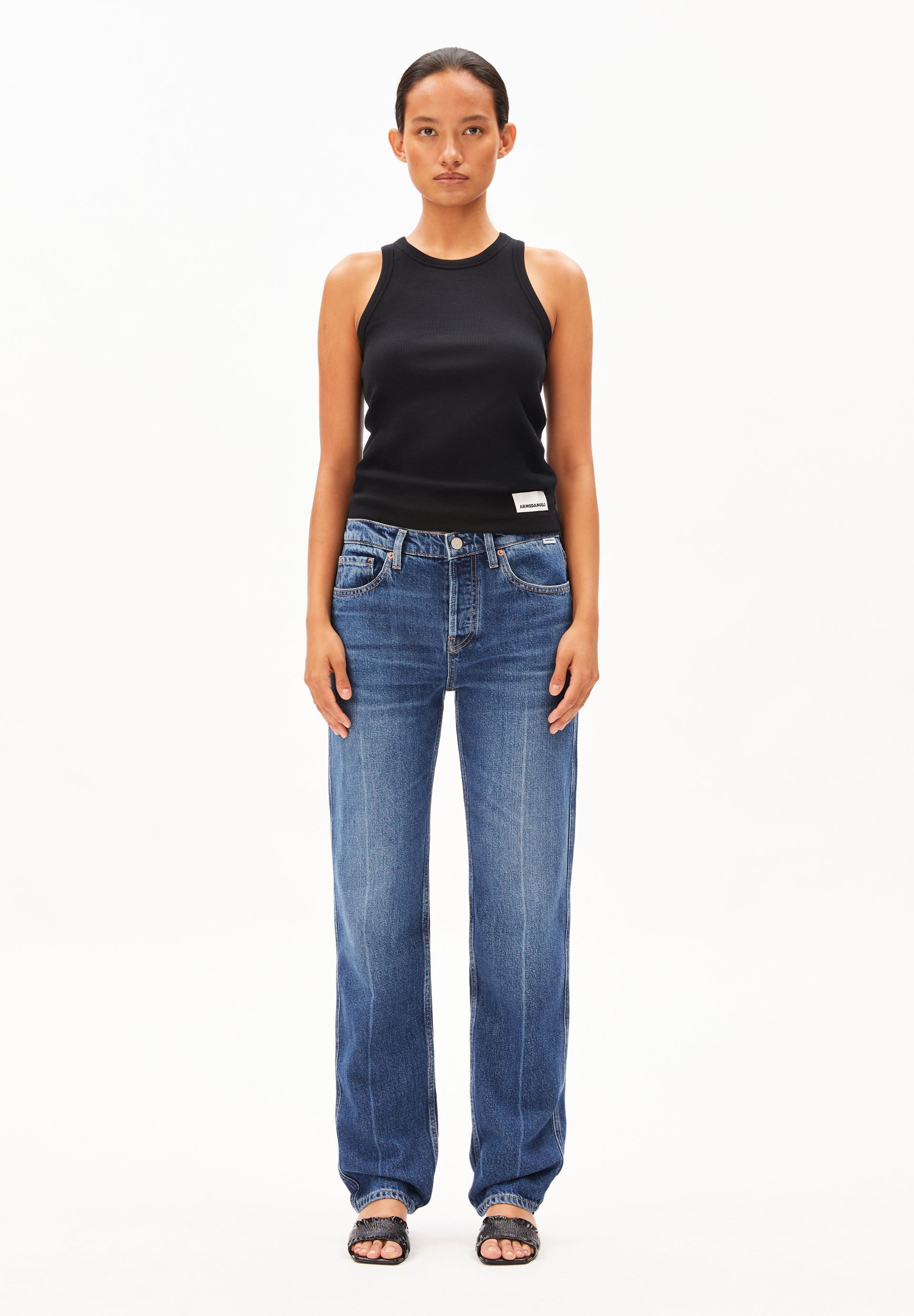 Armedangels Straight-Jeans AAVELINE Straight Jeans aus Lyocell-Baumwoll-Mix (Non-Stretch, Regular Fit) Mid waist