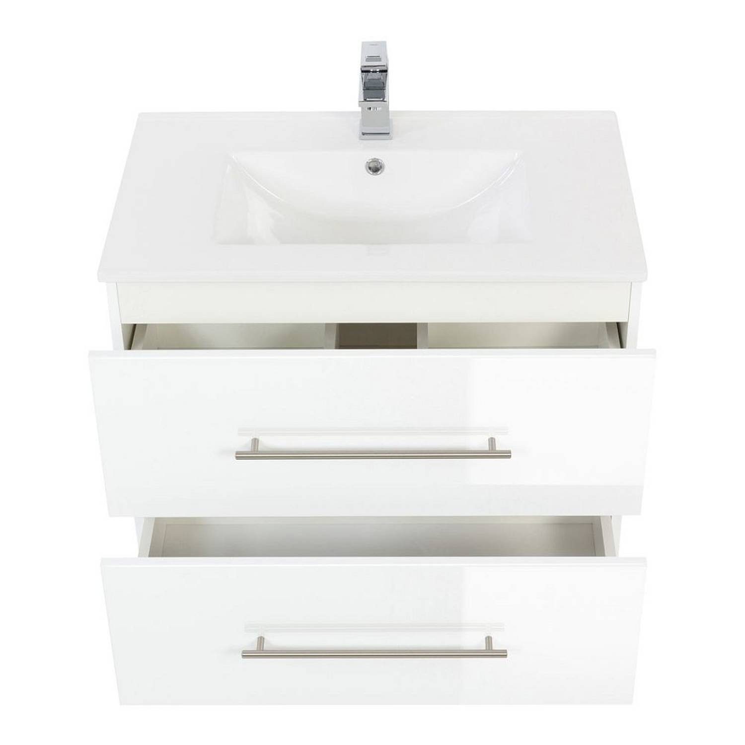 Lomadox Waschtisch »HELLA-02«, Keramikbecken mit Hahnloch und Überlauf