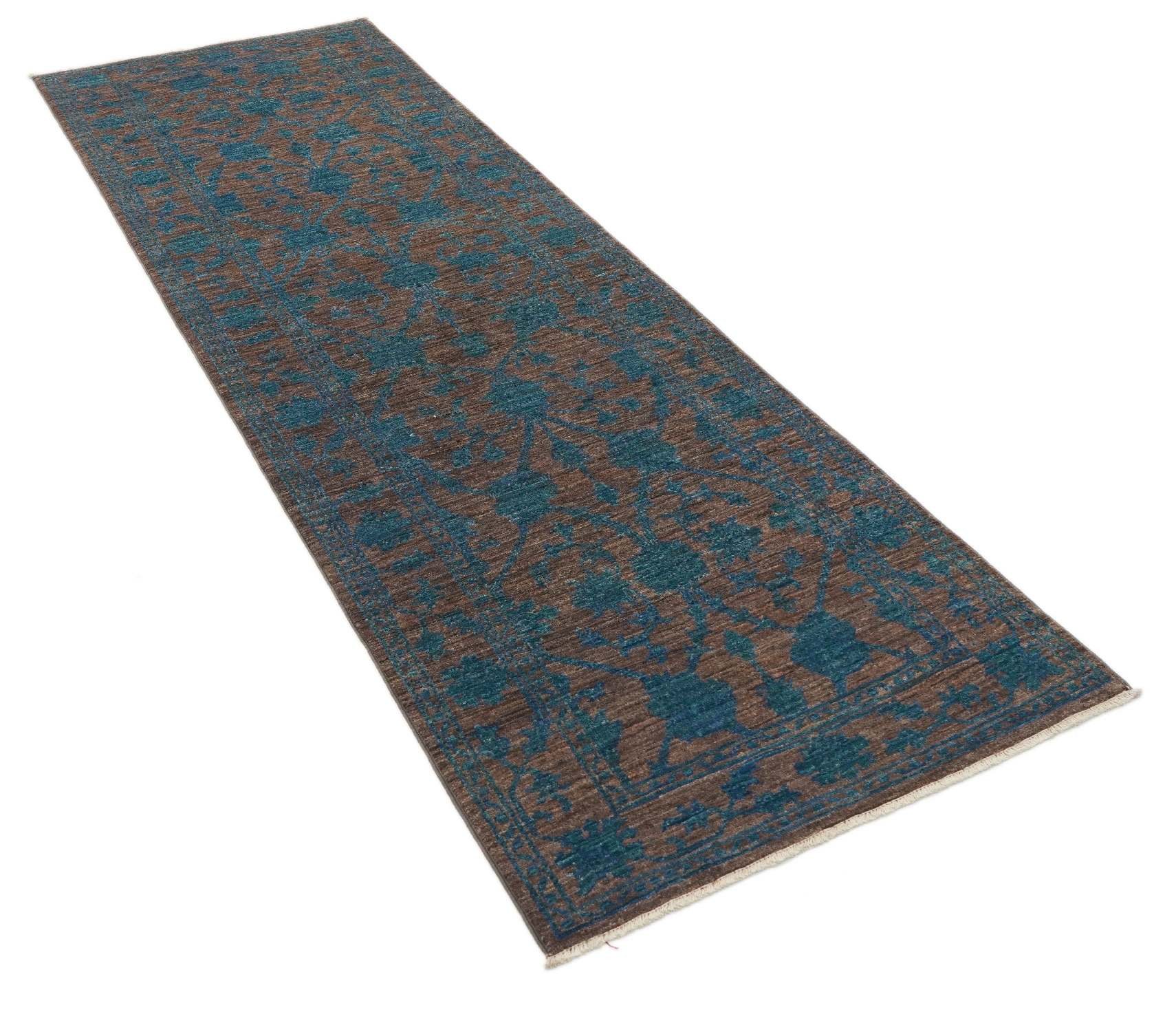 CABBEL Orientteppich 239x80 cm Farahan Braun Schurwolle Handgeknüpft Klassisch Unikat, Läufer, Höhe: 7 mm, 100% Schurwolle – weich, pflegeleicht, solide Knüpfdichte