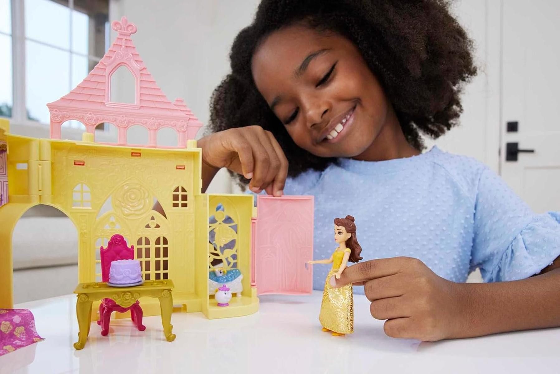 Mattel® Puppenhaus Mattel Disney Prinzessin Belles Stapelschloss Puppenhaus 9 Teilen 3+