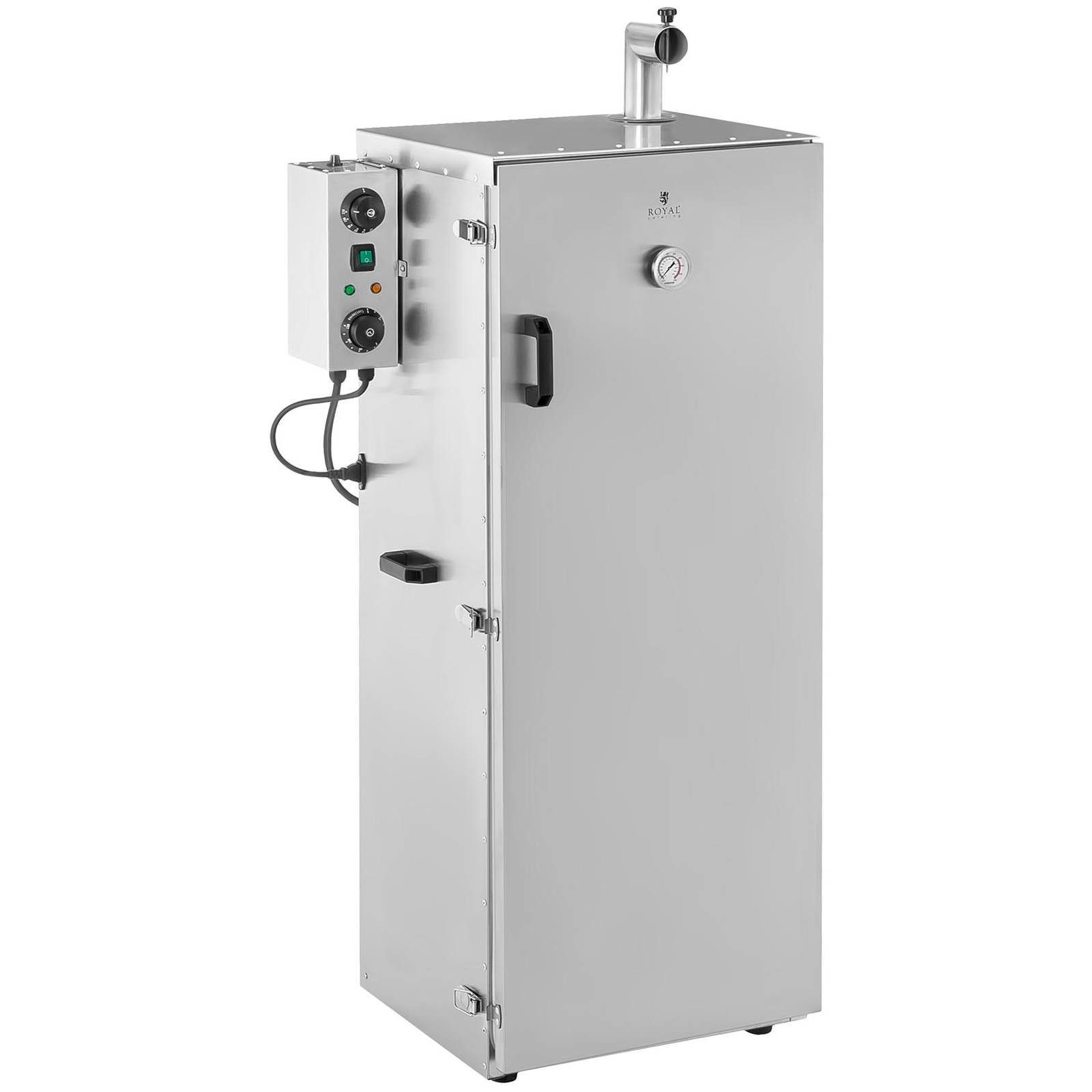 Royal Catering Räucherofen 147 L Räucherschrank Edelstahl Smoker Räuchertonne 8 Roste Profi, 1,000 W, verschiedene Größen