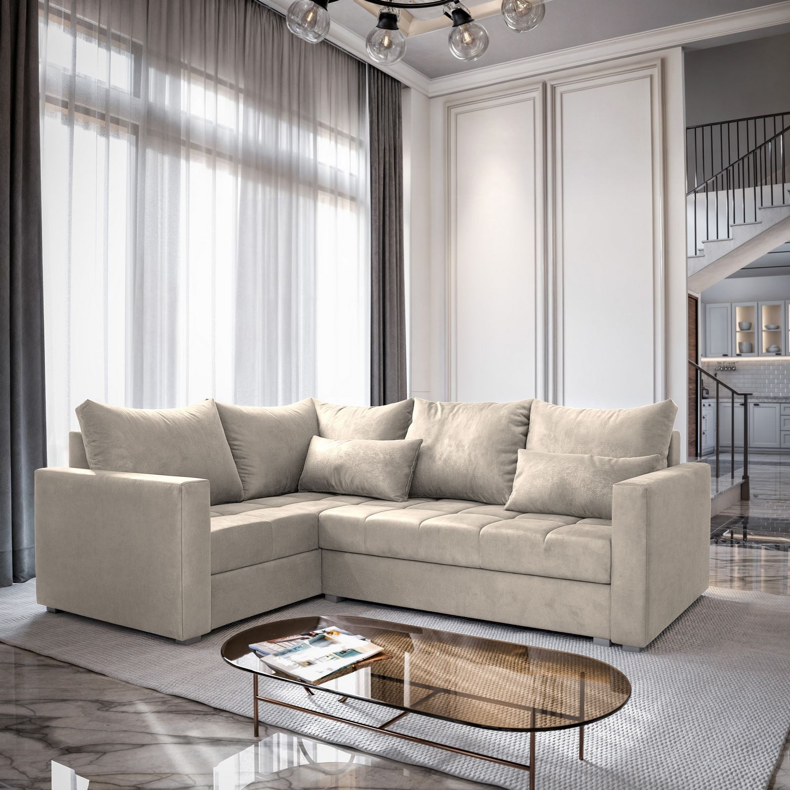 Masseno Ecksofa LIRENO mit Schlaffunktion L-Form, günstig online kaufen