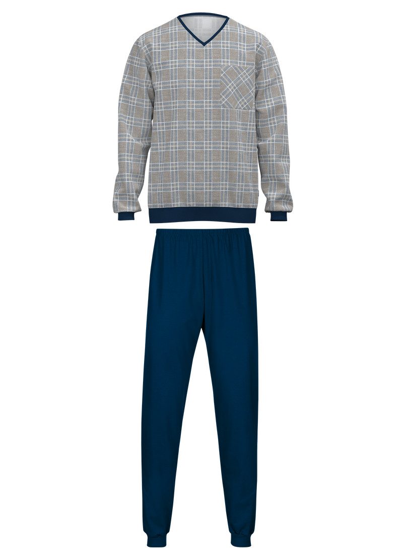 Trigema Schlafanzug TRIGEMA Pyjama mit Allover Karo Muster (1 tlg)