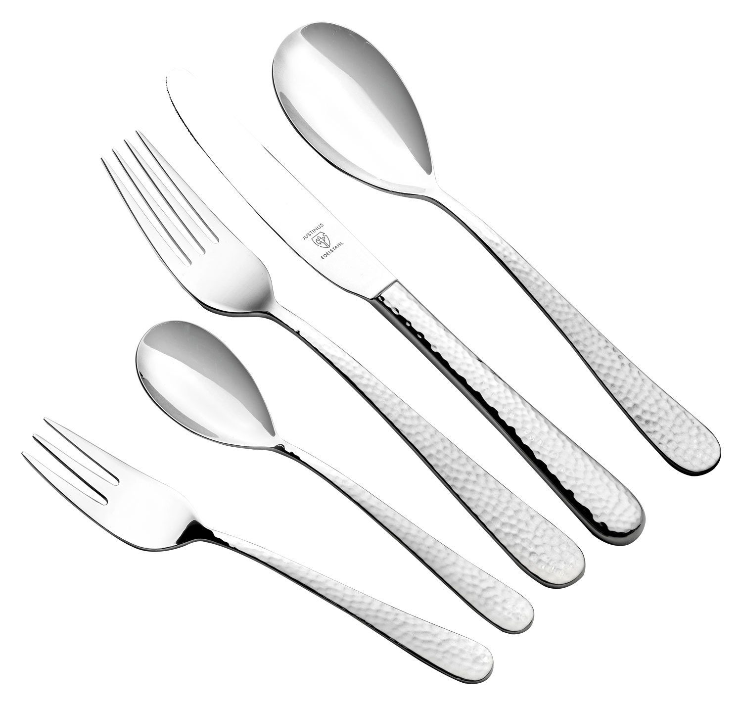 Justinus Besteck-Set STONE, 30-teilig, für 6 Personen, (30-tlg), 6 Personen, Edelstahl 18/10