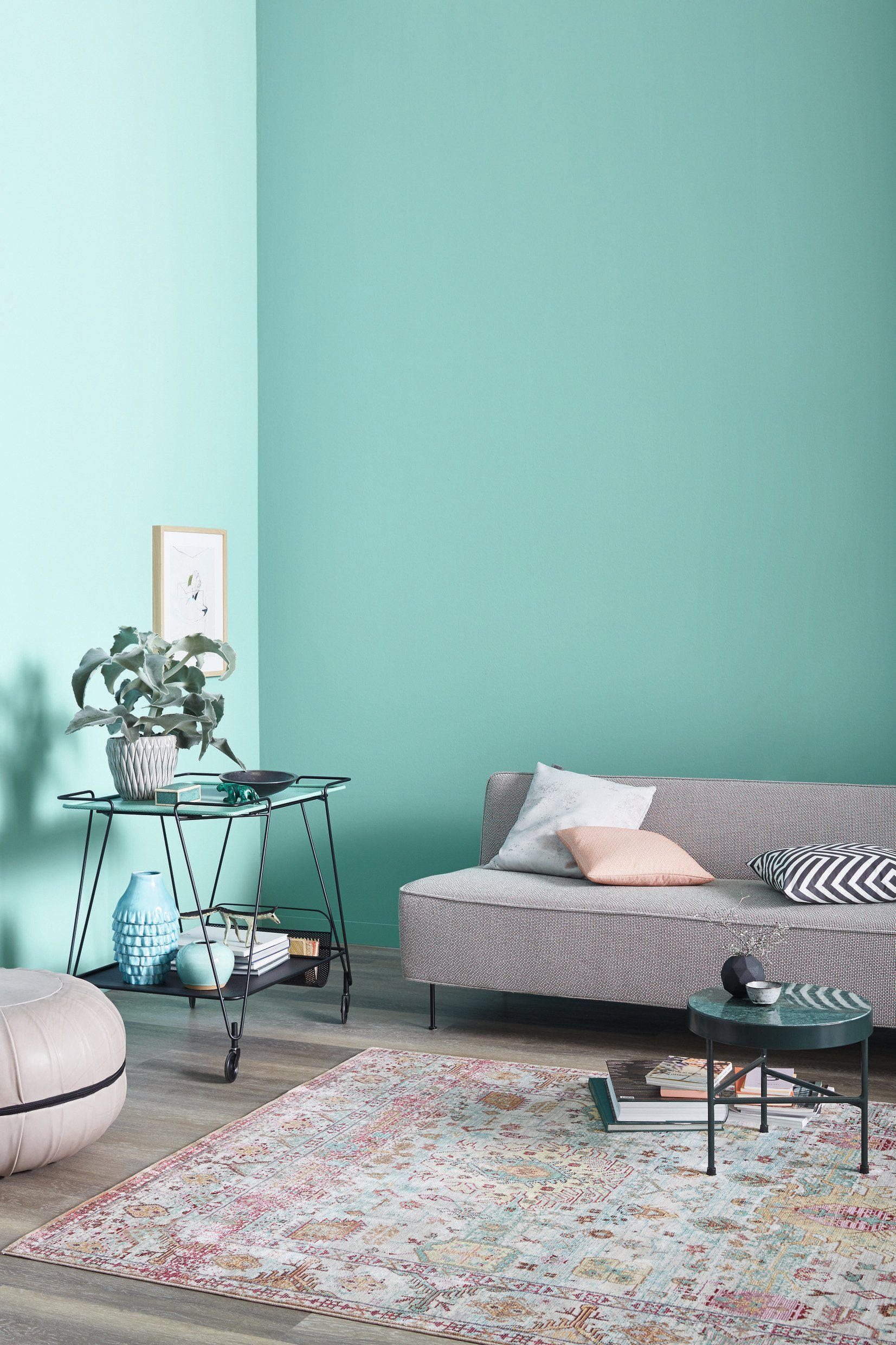 Liter, hochdeckende FARBE geeignet Wandfarbe 1 Deckenfarbe Wand- und WOHNEN SCHÖNER Allergiker Trendfarbe, Frozen, für -