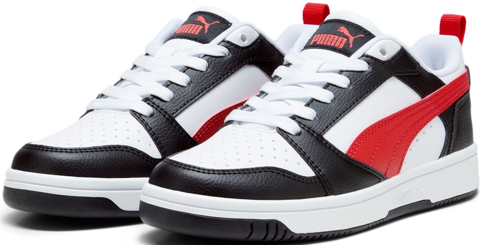 PUMA REBOUND V6 LO JR Sneaker PUMA White-For All Time Red-PUMA Black