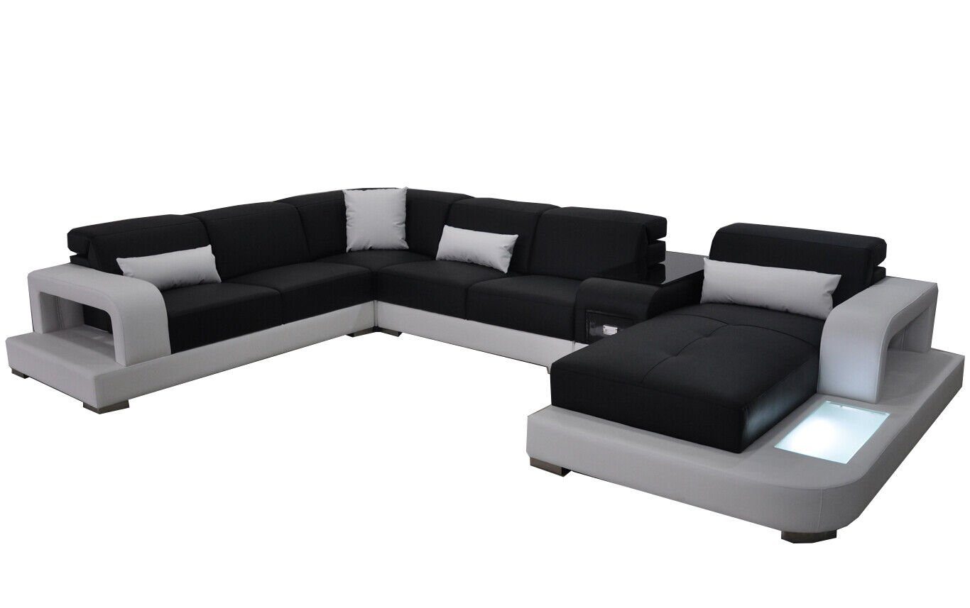 JVmoebel Ecksofa Leder Eck Eck UForm Modern Wohnlandschaft Sofas Garnitur Design Sofa