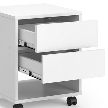 Vicco Rollcontainer Sitzhocker mit 2 Schubladen JONS Weiß