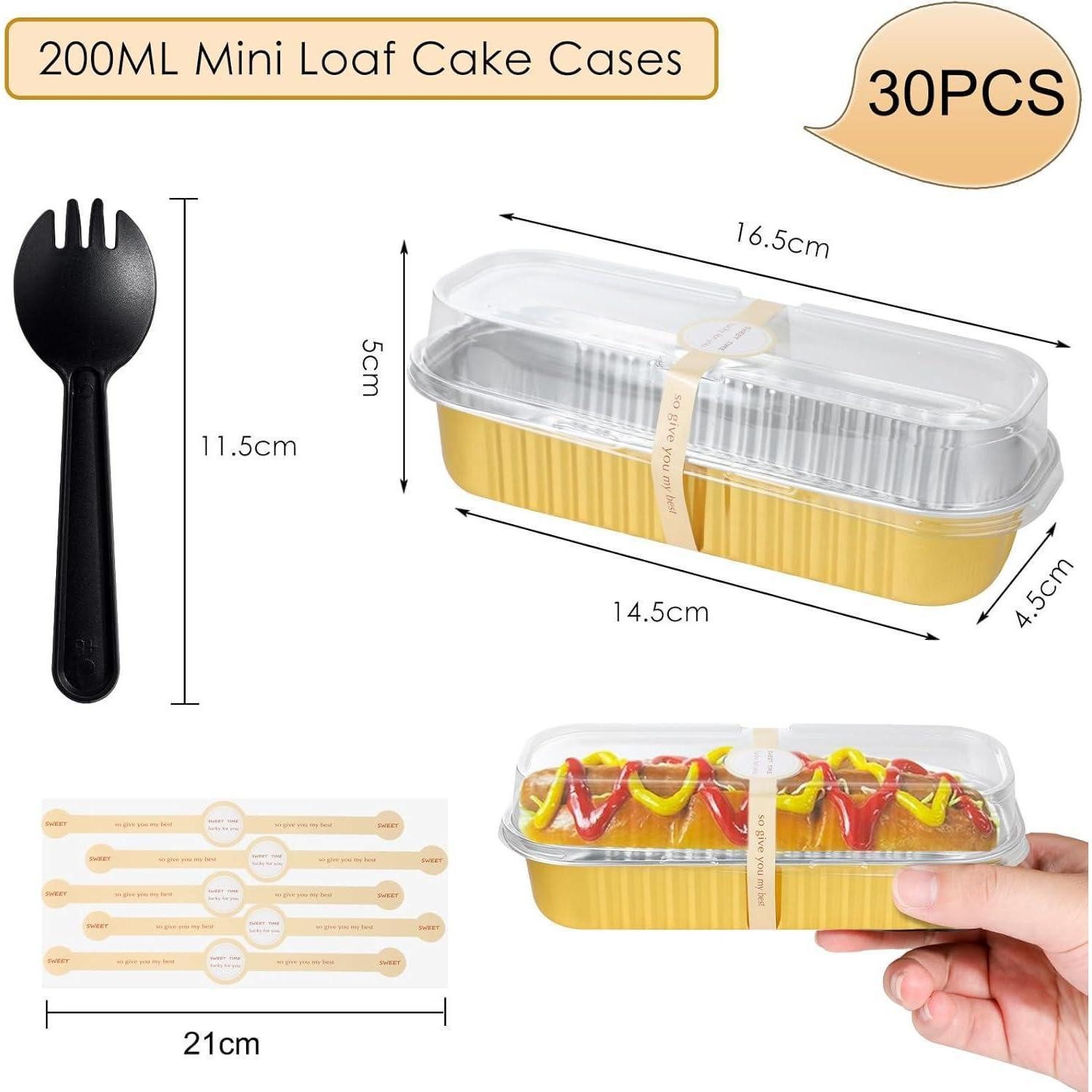 LuxusKollektion Muffinform Kuchenform Mini Muffinförmchen Aluminium 30Stk Deckel Gold-30PCS