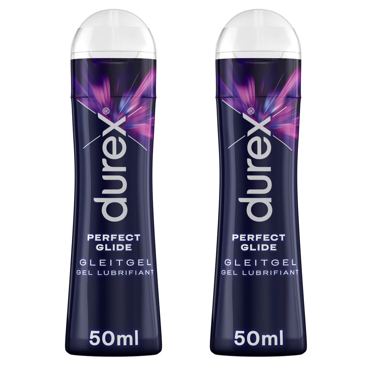 durex Gleitgel Perfect Glide (2 x 50ml), Doppelpack, 2-tlg., langanhaltend - Ideal für Analsex