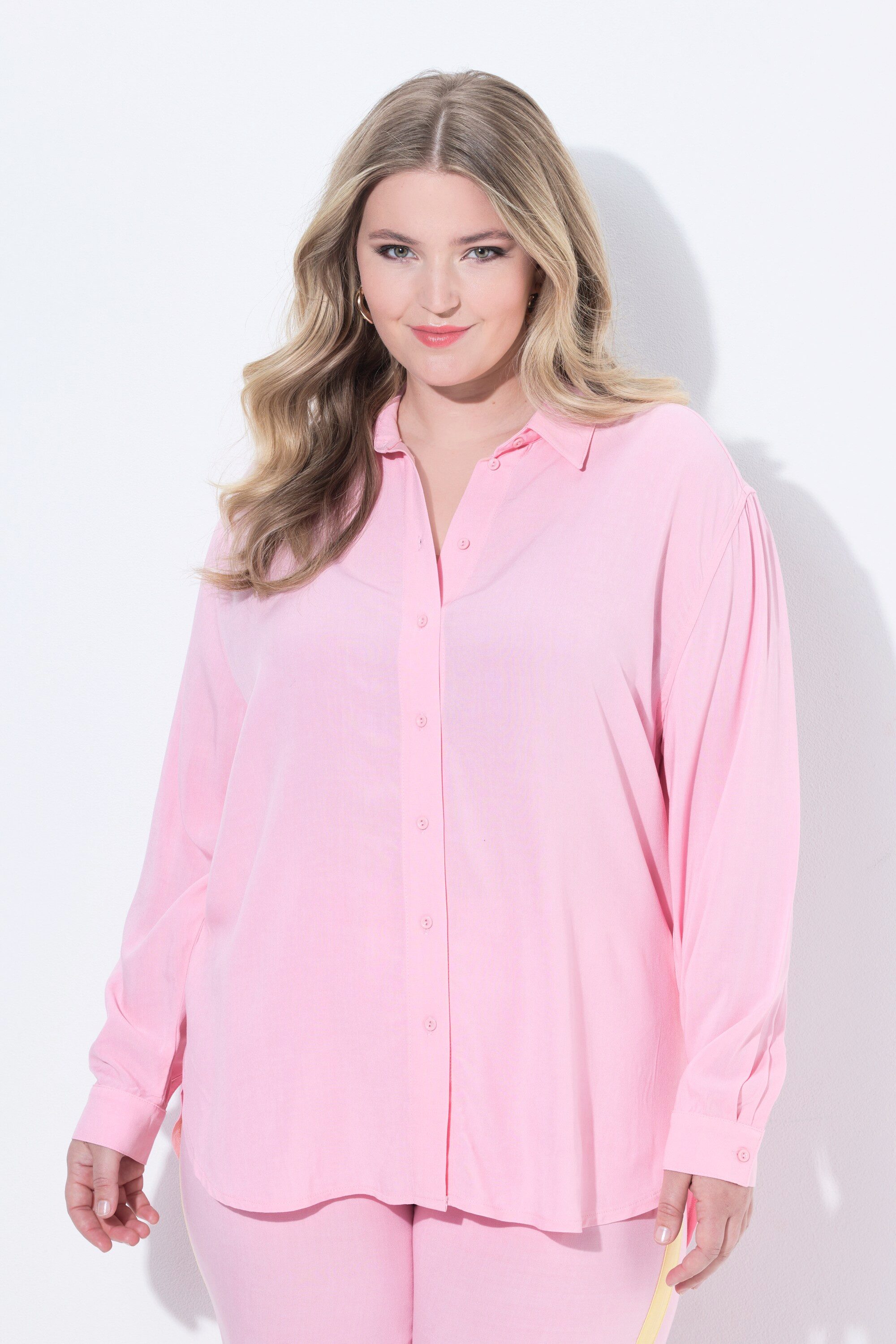MIAMODA Longbluse Bluse oversized Zitronen Langarm