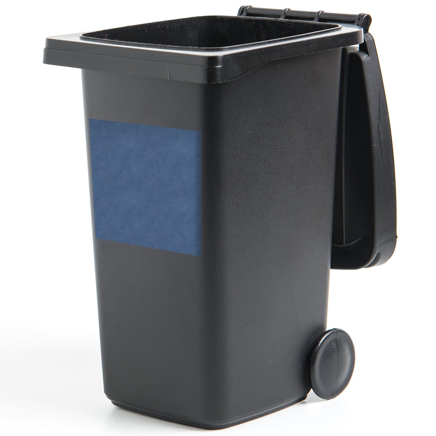 MuchoWow Wandsticker Leder Container, - Mülleimer-aufkleber, Mülltonne, Blau Abfalbehälter Tierhaut St), Sticker, (1 
