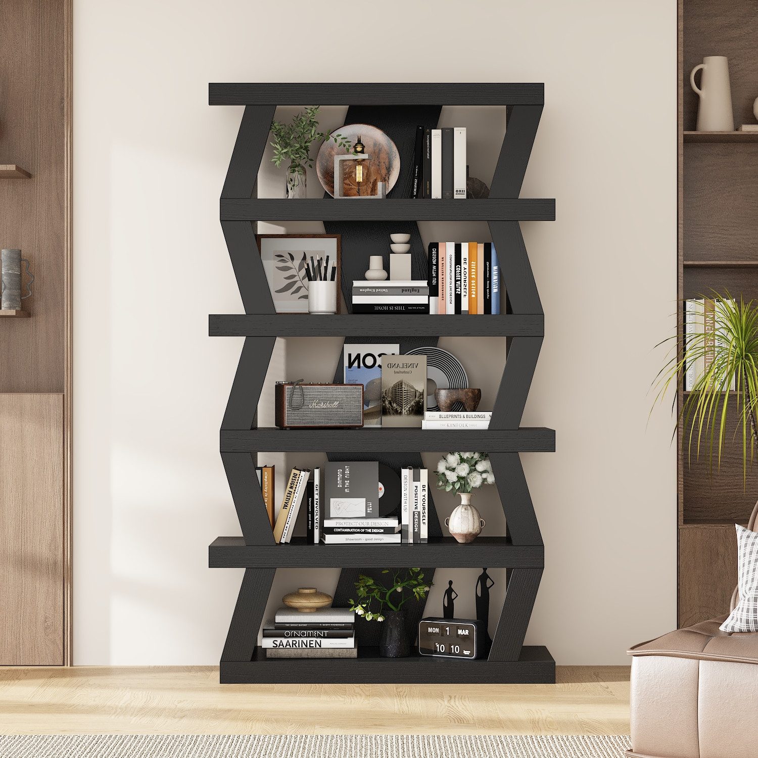 FUFU&GAGA Bücherregal Vitrine mit offenen Fächern, günstig online kaufen