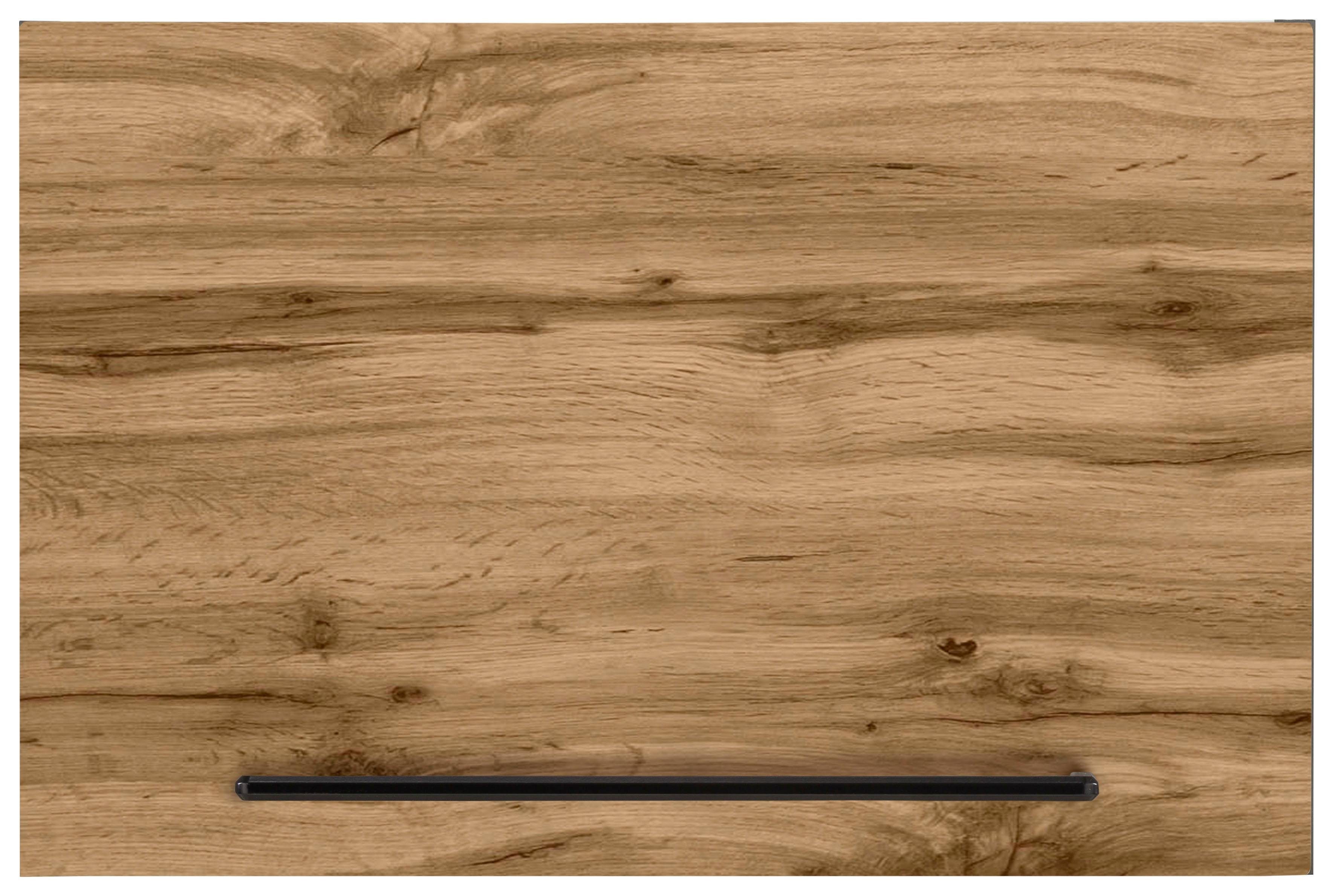 HELD MÖBEL Klapphängeschrank Tulsa 50 cm breit, mit 1 Klappe, schwarzer Metallgriff, MDF Front wotaneiche | grafit | Hängeschränke