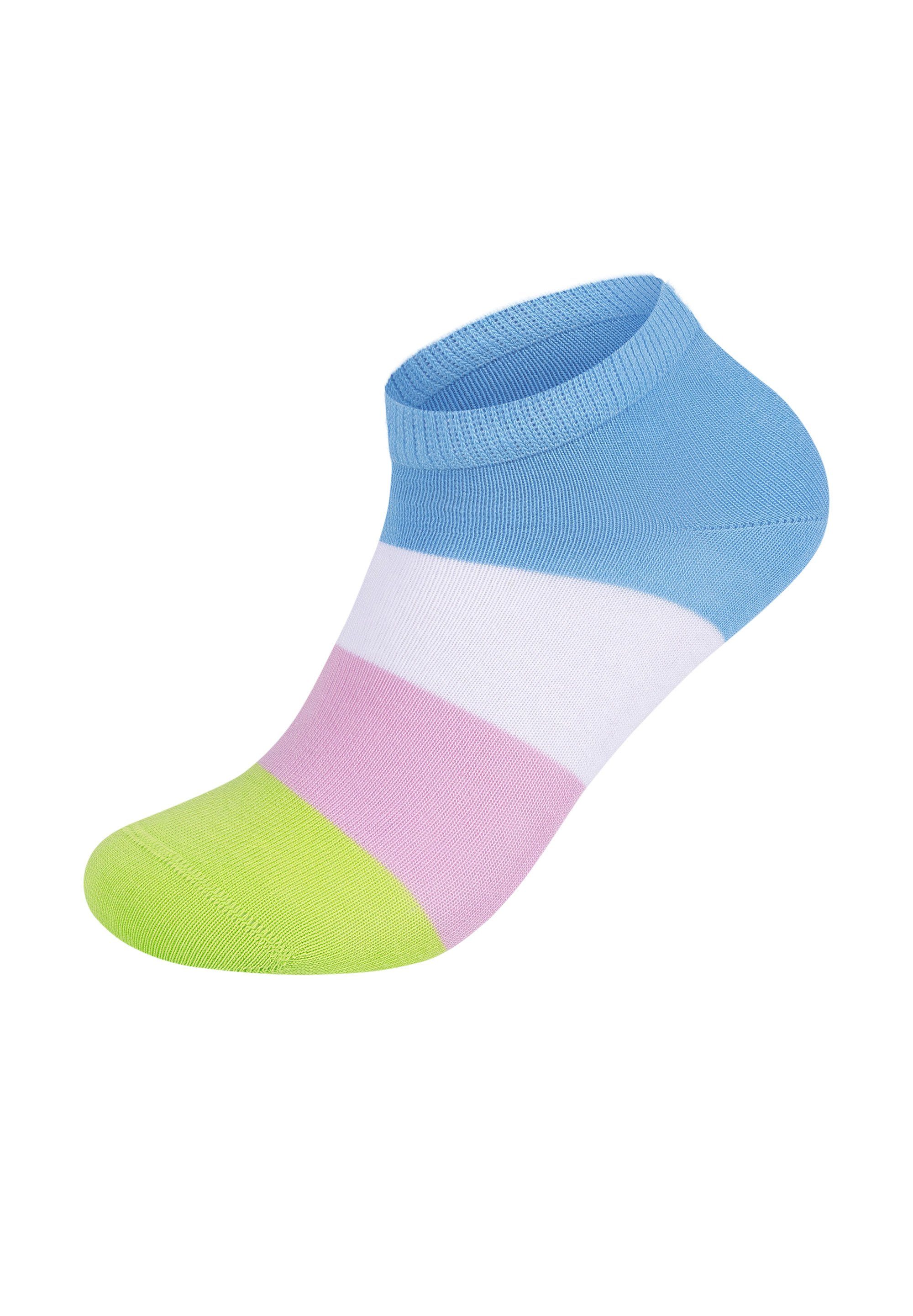 Low Happy weicher Dancing Cream-Stripe Baumwolle Basicsocken Flower-Ice Aus 3-Pack Socks Socks