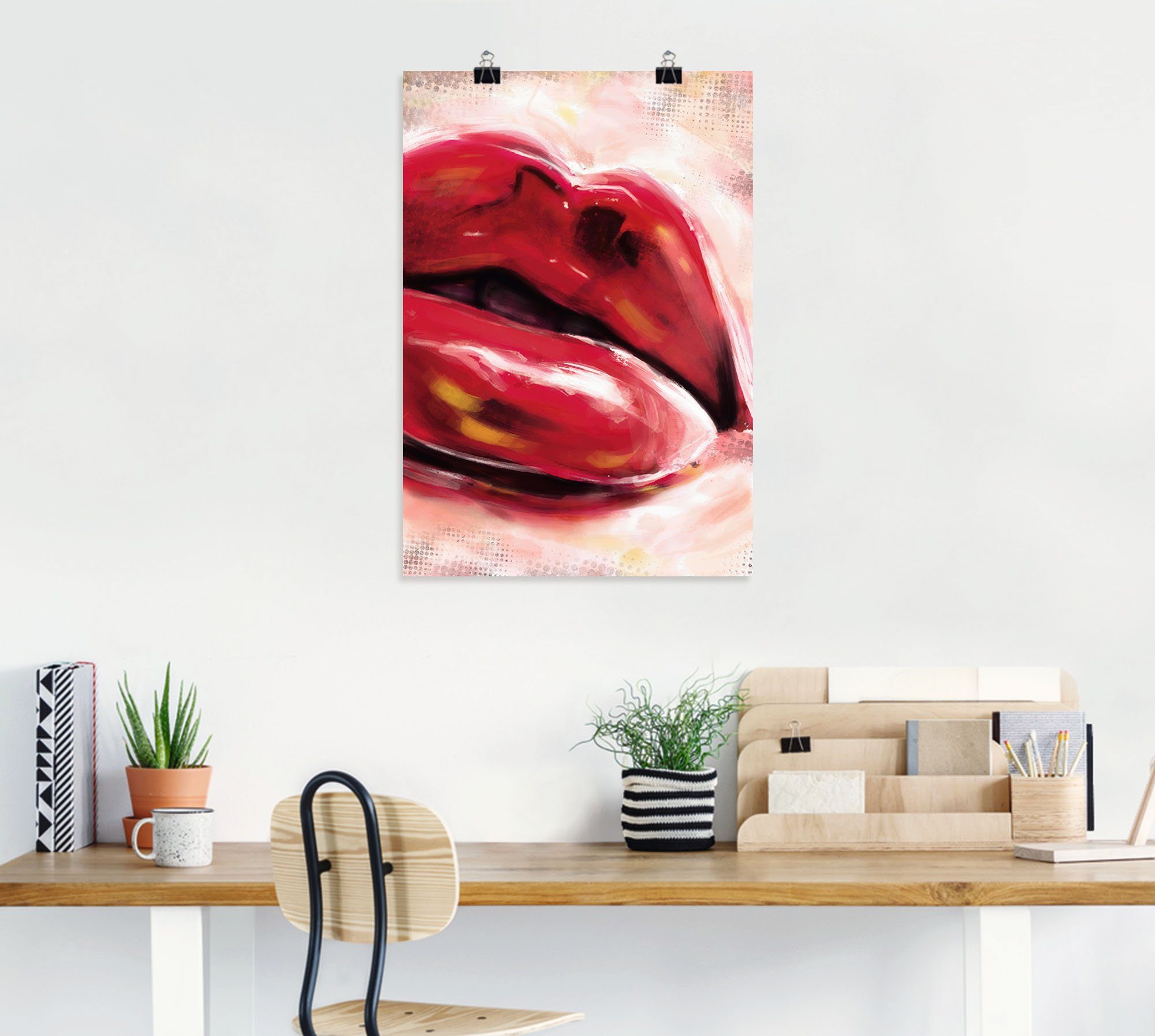 Lips, (1 als Anatomie in Wandbild oder St), versch. Leinwandbild, Größen Wandaufkleber Poster Artland Alubild,