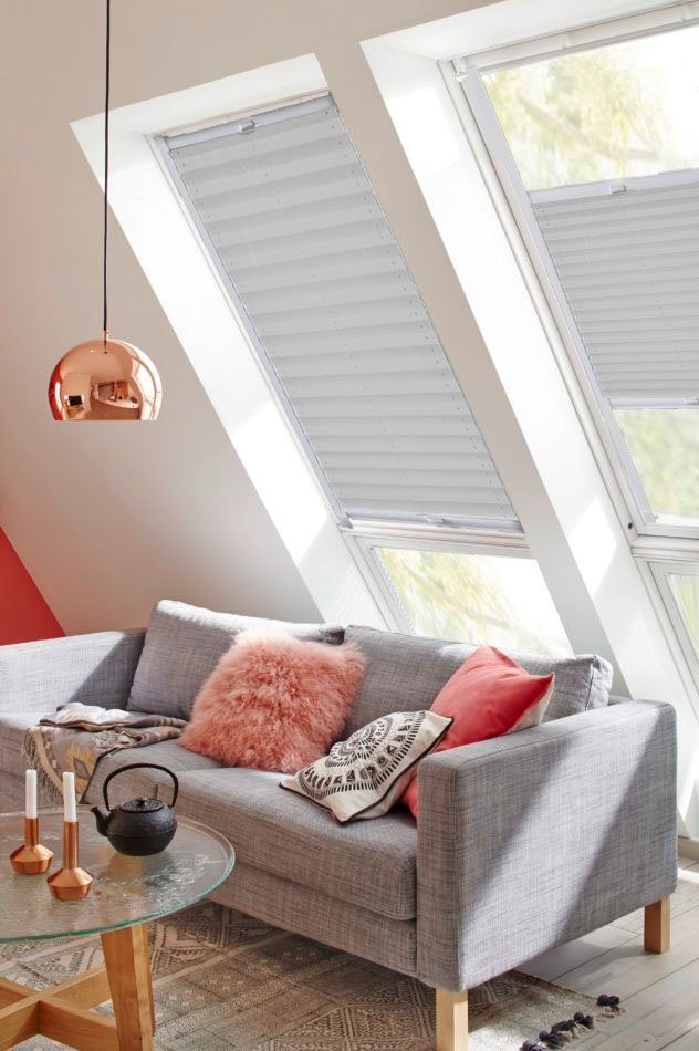 sunlines Dachfensterplissee Young Style Crush, Lichtschutz, verspannt, verschraubt, mit Führungsschienen