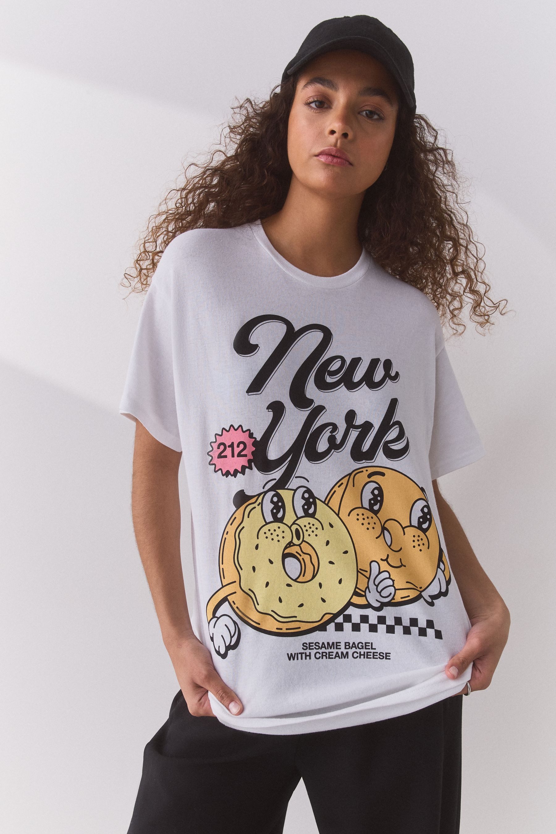 Next T-Shirt T-Shirt mit Grafik, New York Bagel (1-tlg)