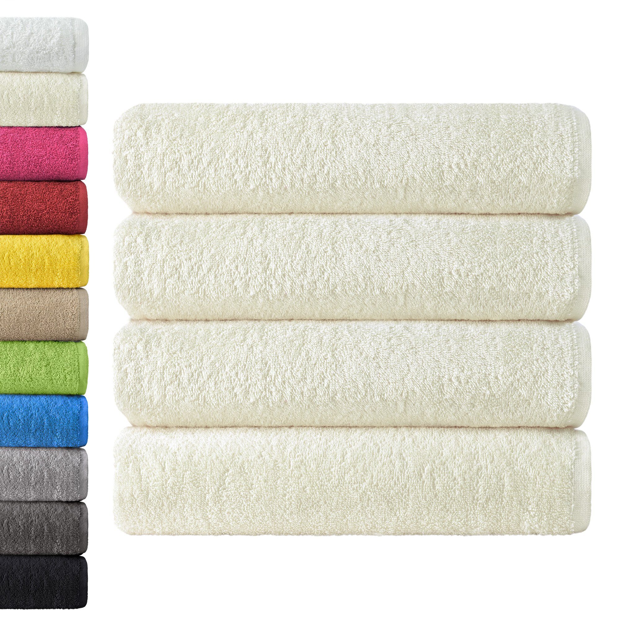 NatureMark Duschtuch 4er-Sparpack Frottier Duschtücher 70x140cm, 100% Baumw günstig online kaufen