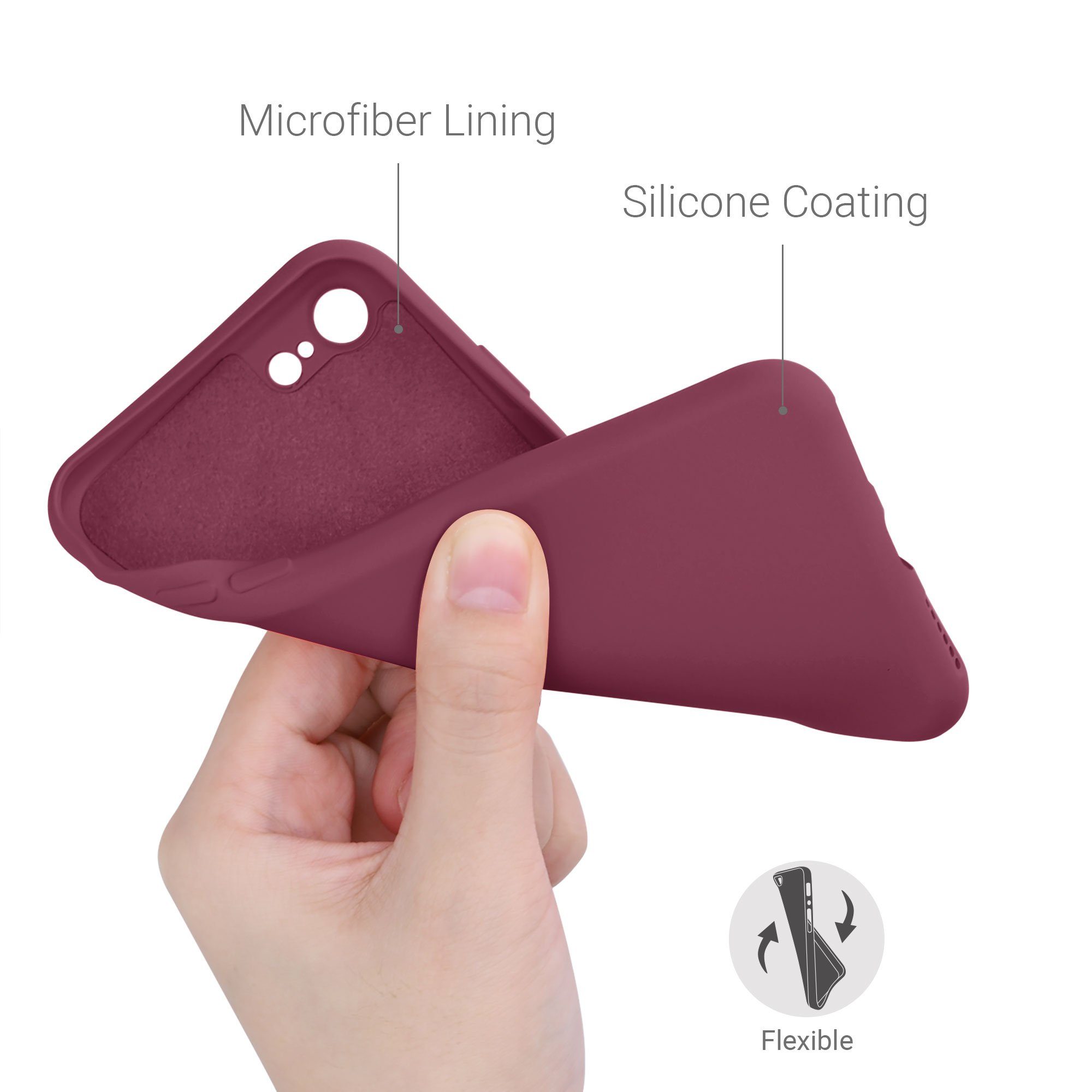 kwmobile Handyhülle Slim Case für Apple iPhone SE / 8 / 7, Hülle Silikon Handy - Handyhülle gummiert