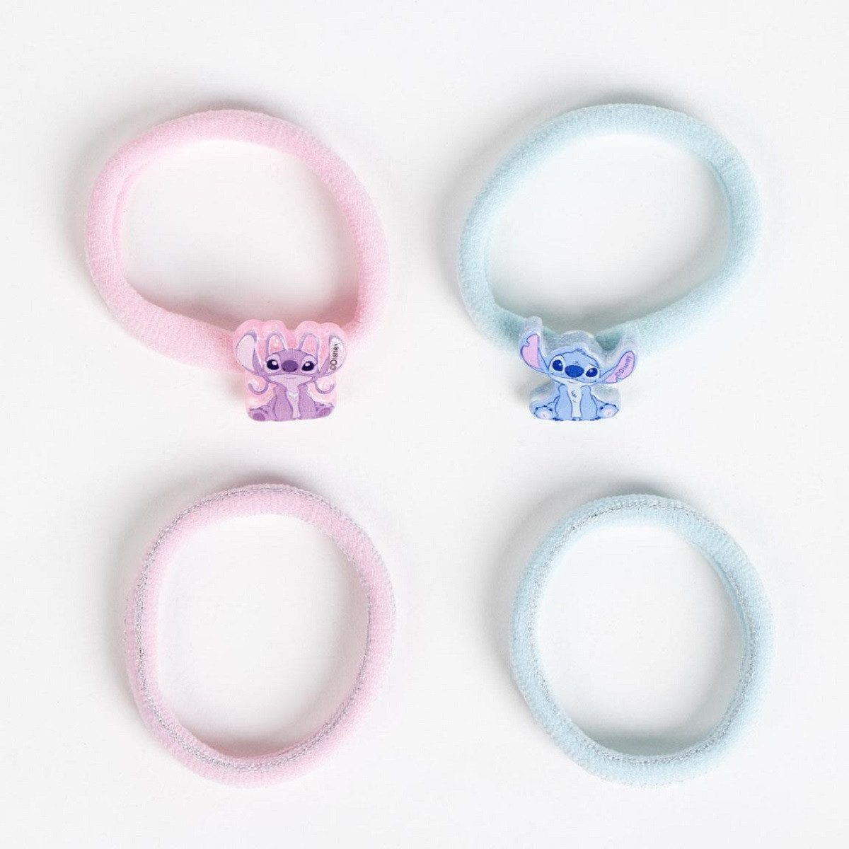 Cerda Haargummi Lilo & Stitch Set – 4 Stück elastische Haarbänder für Kinder, 4-tlg.