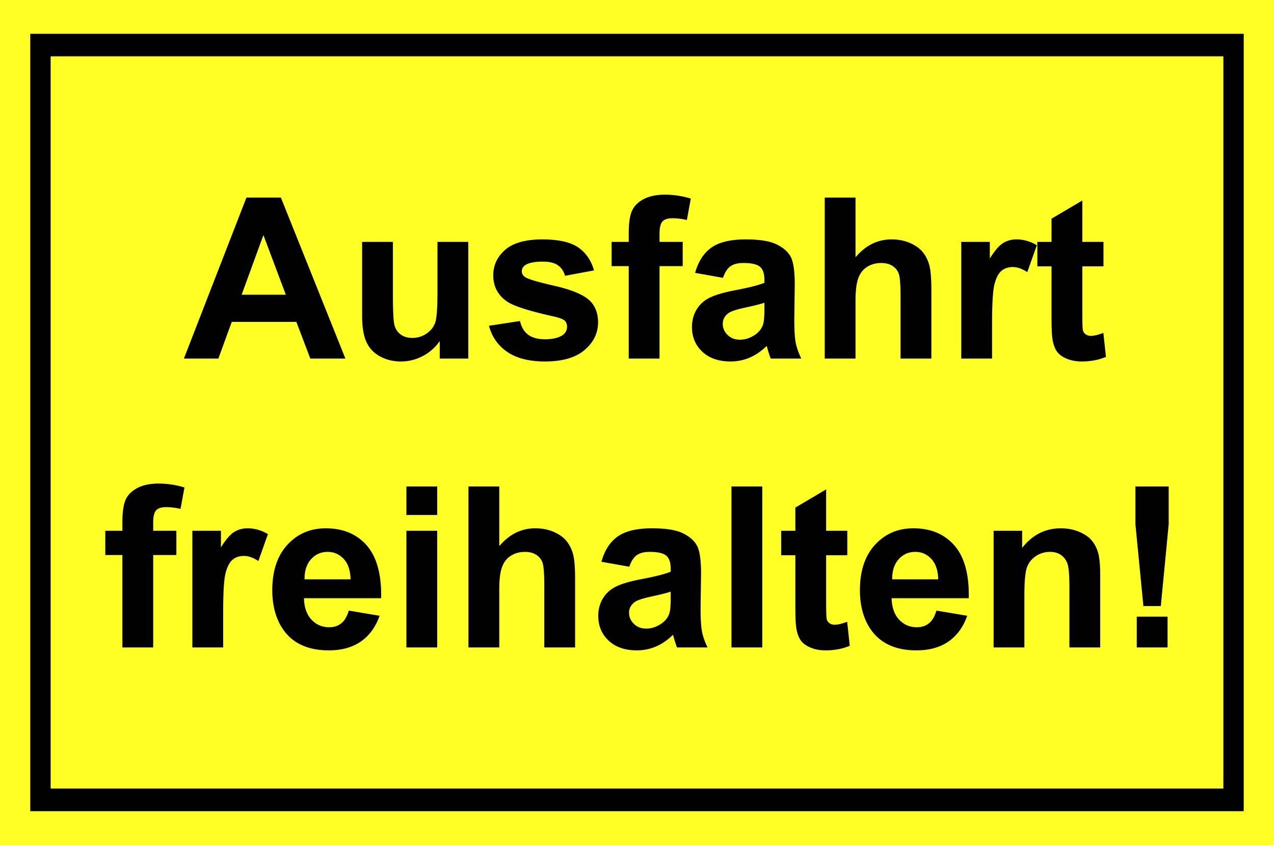 Hermann Schütz Hinweisschild Ausfahrt freihalten! 200 x 300 mm Kunststoff, (1 St)