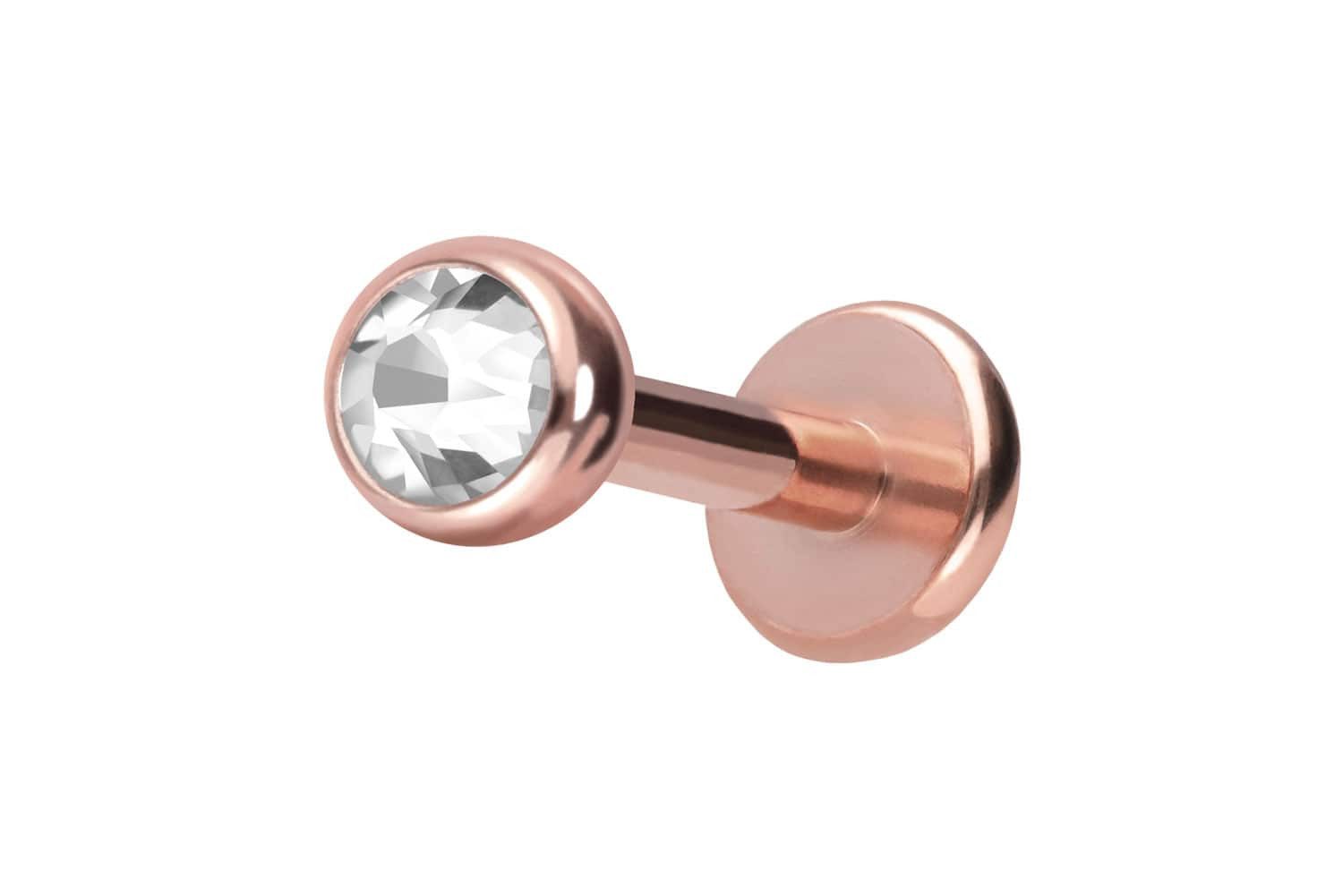 PIERCINGLINE Piercing-Set Chirurgenstahl Labret KRISTALL (Labrets, 1-tlg)