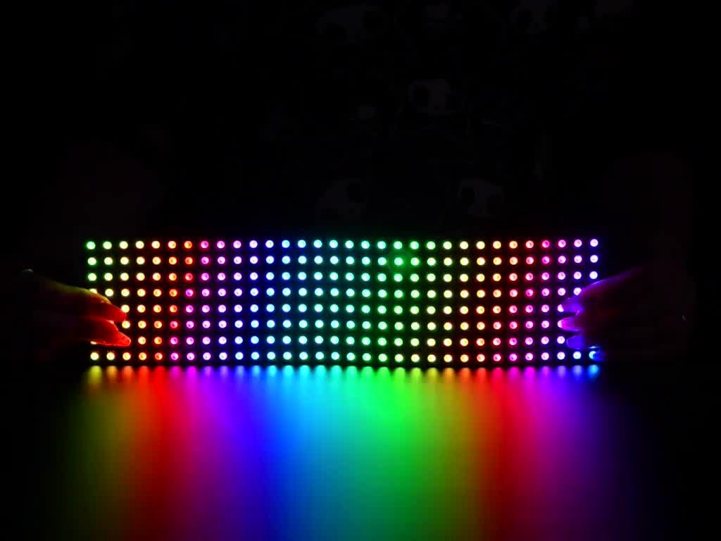 Smarte LED-Leuchte Adafruit DotStar 5050 Matrix 8x32 RGB, 256 LEDs, biegsam/flexibel