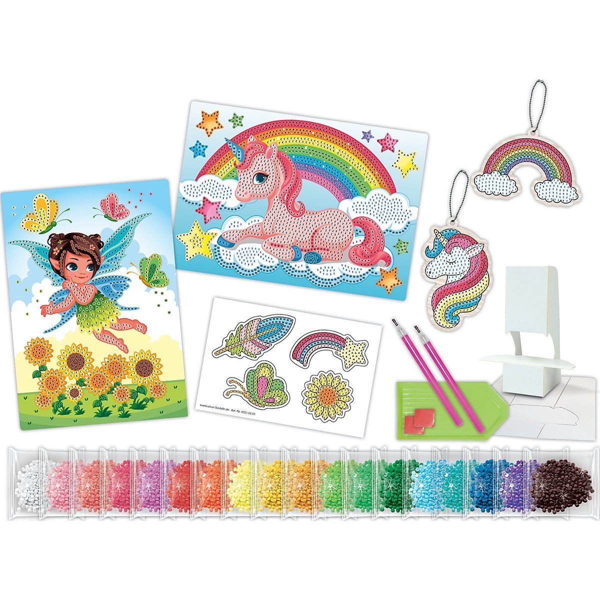 URSUS Kreativset Diamond Painting Set "Magic", inkl. Anleitung und Werkzeug