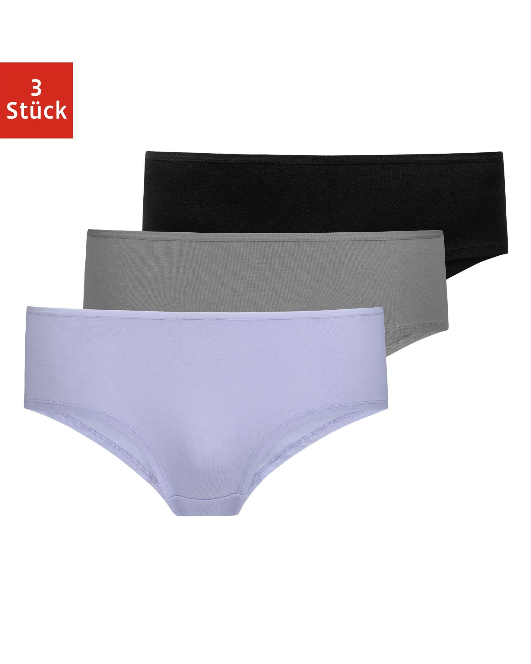 SNOCKS Hipster Panties Damen Unterhose (3-St) aus Bio-Baumwolle für ein bequemes Tragegefühl
