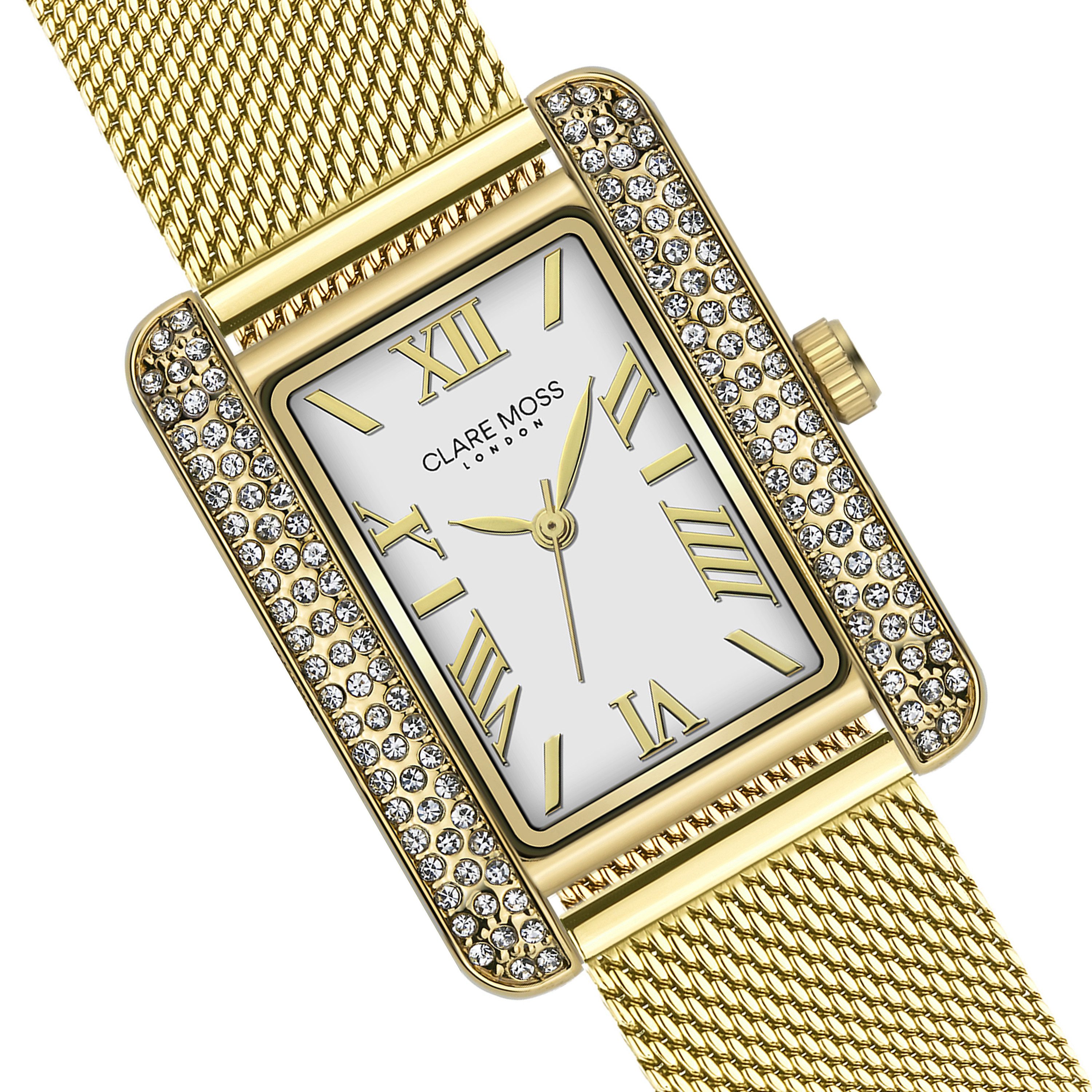 CLARE MOSS Quarzuhr CMC3-B038G C&M Gold-Netz
