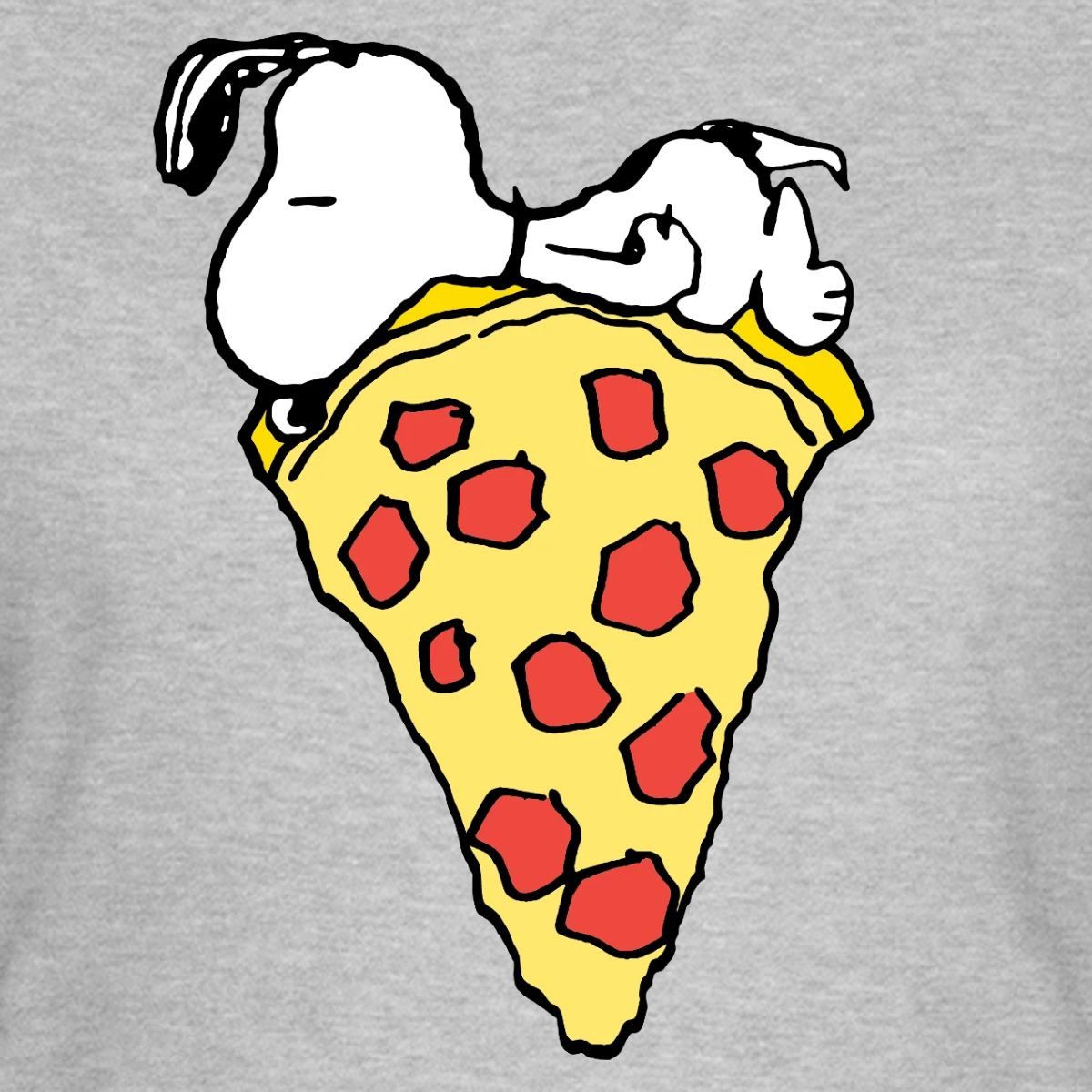 Spreadshirt T-Shirt Peanuts Snoopy Pizza Frauen T-Shirt (1-tlg) Slim Fit, fällt klein aus
