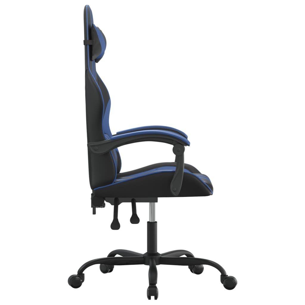 vidaXL Gaming-Stuhl Gaming-Stuhl Drehbar Schwarz und Kunstleder St) Schwarz und und blau Schwarz blau | (1 Blau