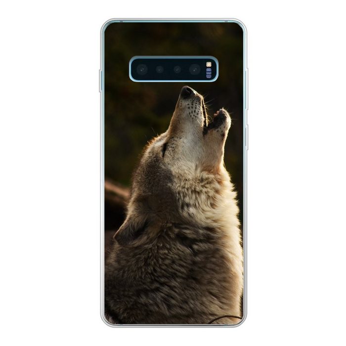 MuchoWow Handyhülle Wolf - Grau - Tiere Phone Case Handyhülle Samsung Galaxy S10 Lite Silikon Schutzhülle