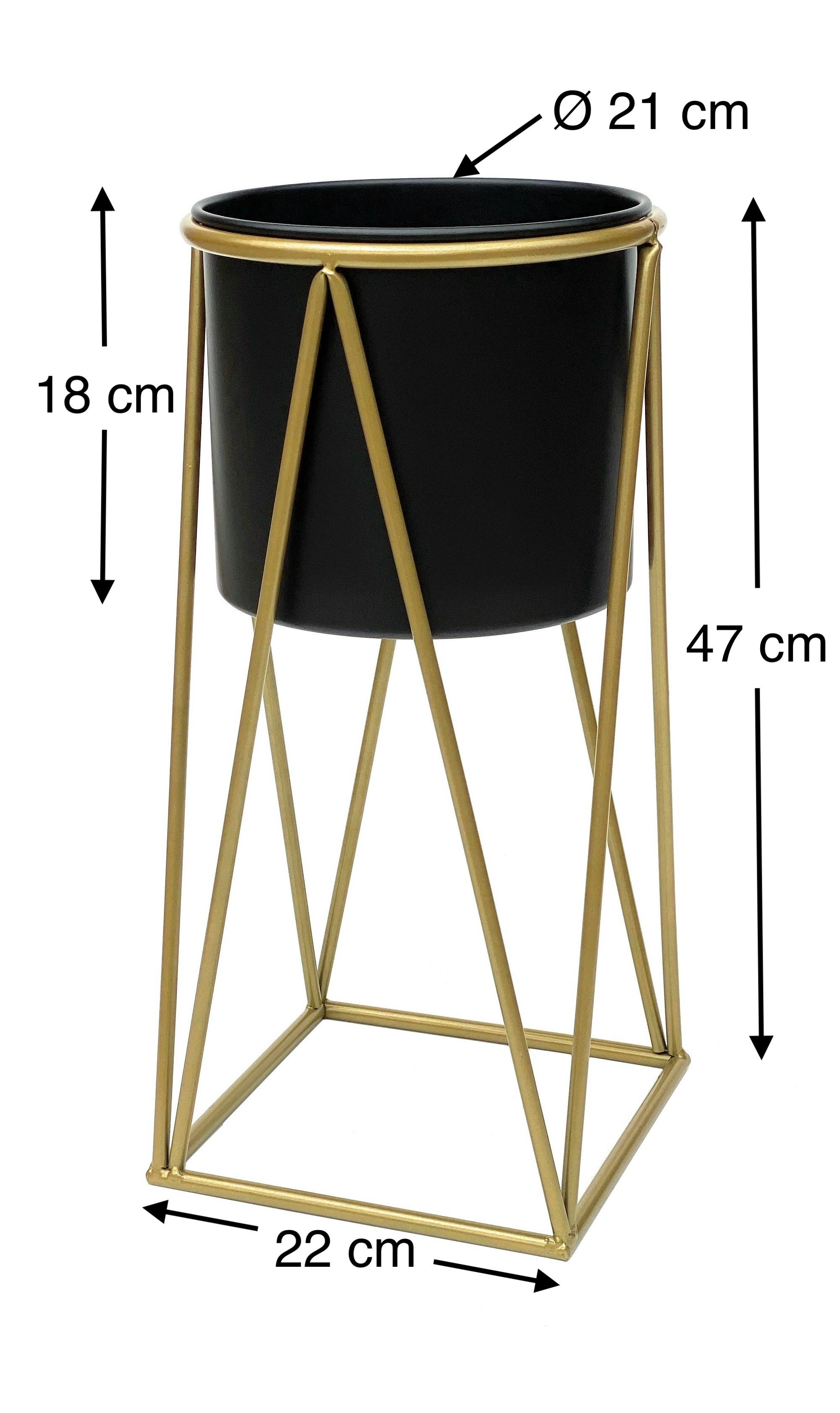 DanDiBo Blumenhocker mit Topf Metall Gold günstig online kaufen