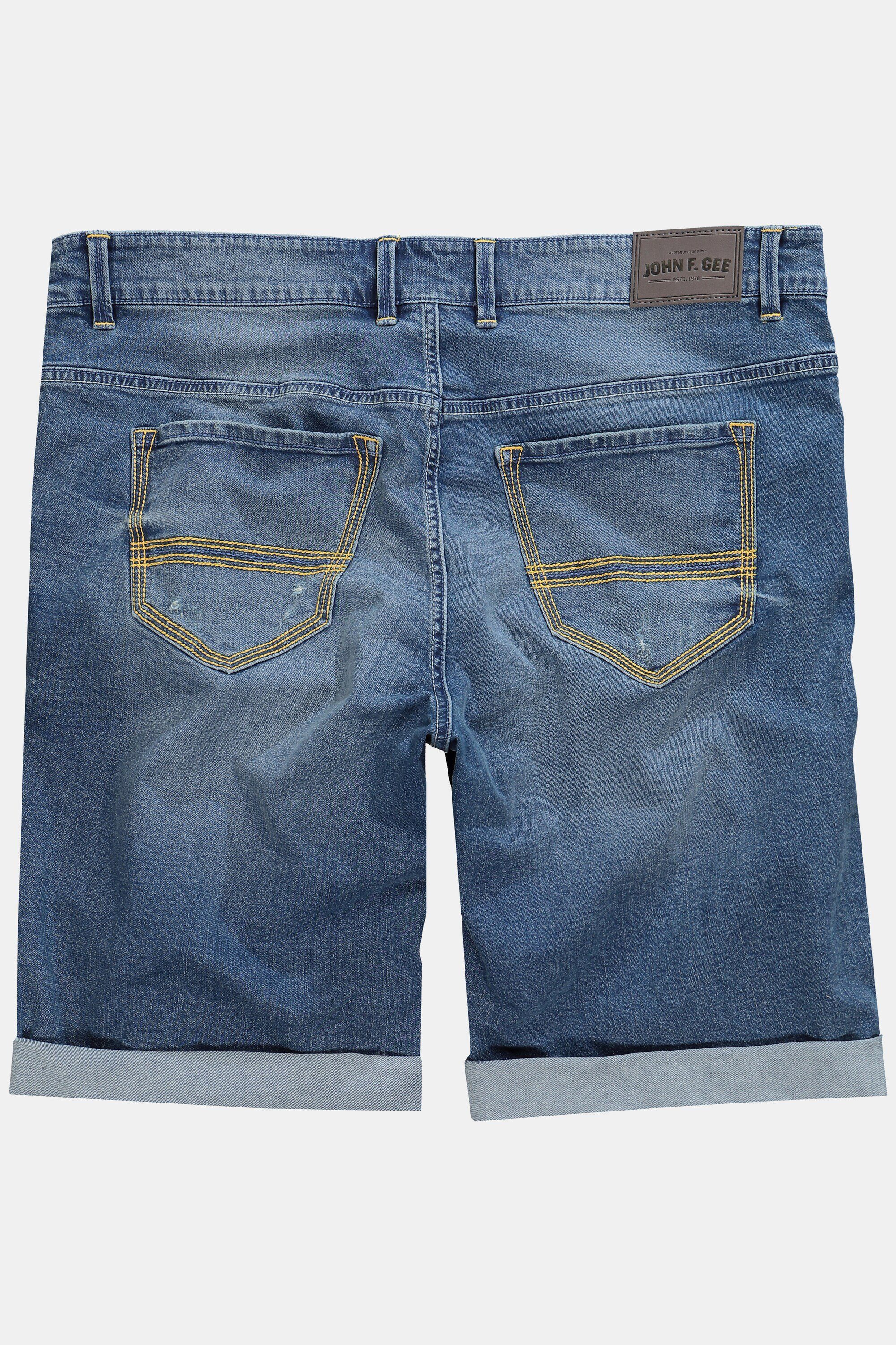 John F. Gee Jeansbermudas Jeans-Bermuda Kontraste 5-Pocket