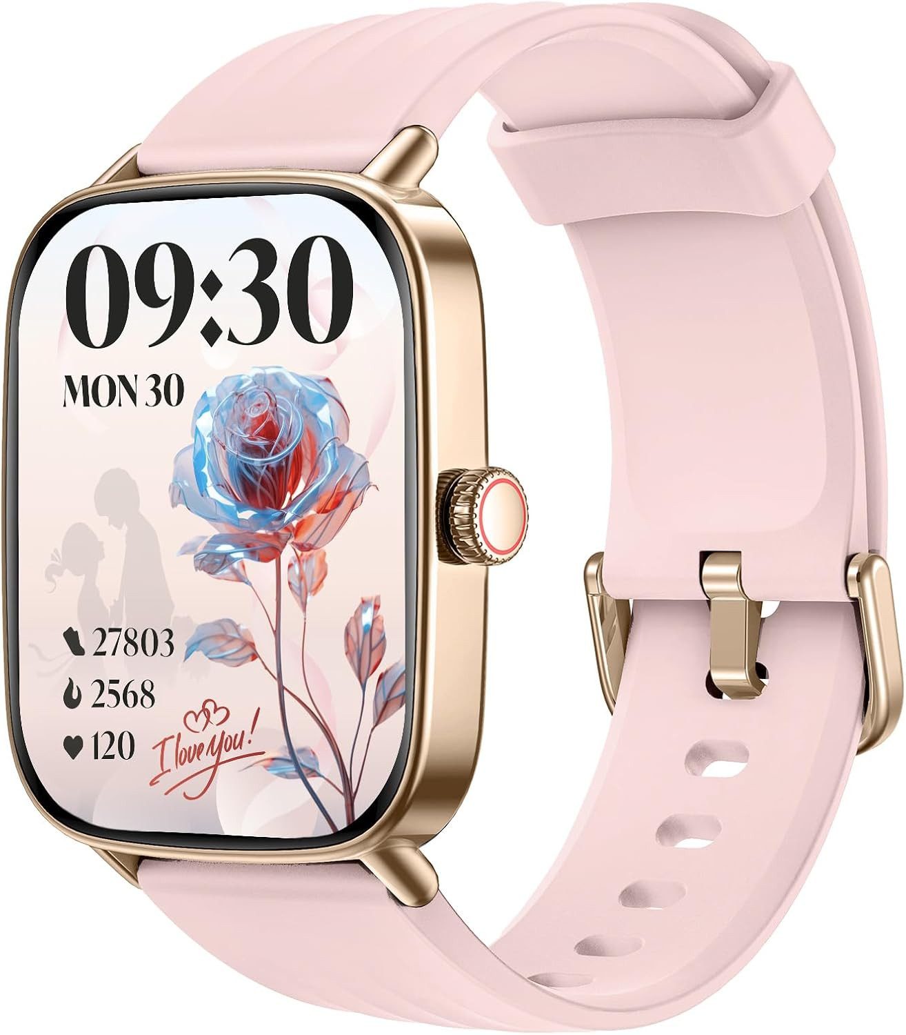 Anfyko IDW28 Smartwatch (4,6 cm, Android iOS), Smartwatch mit AMOLED Display, 110 Sportmodi, 900mAh Akku, IP68