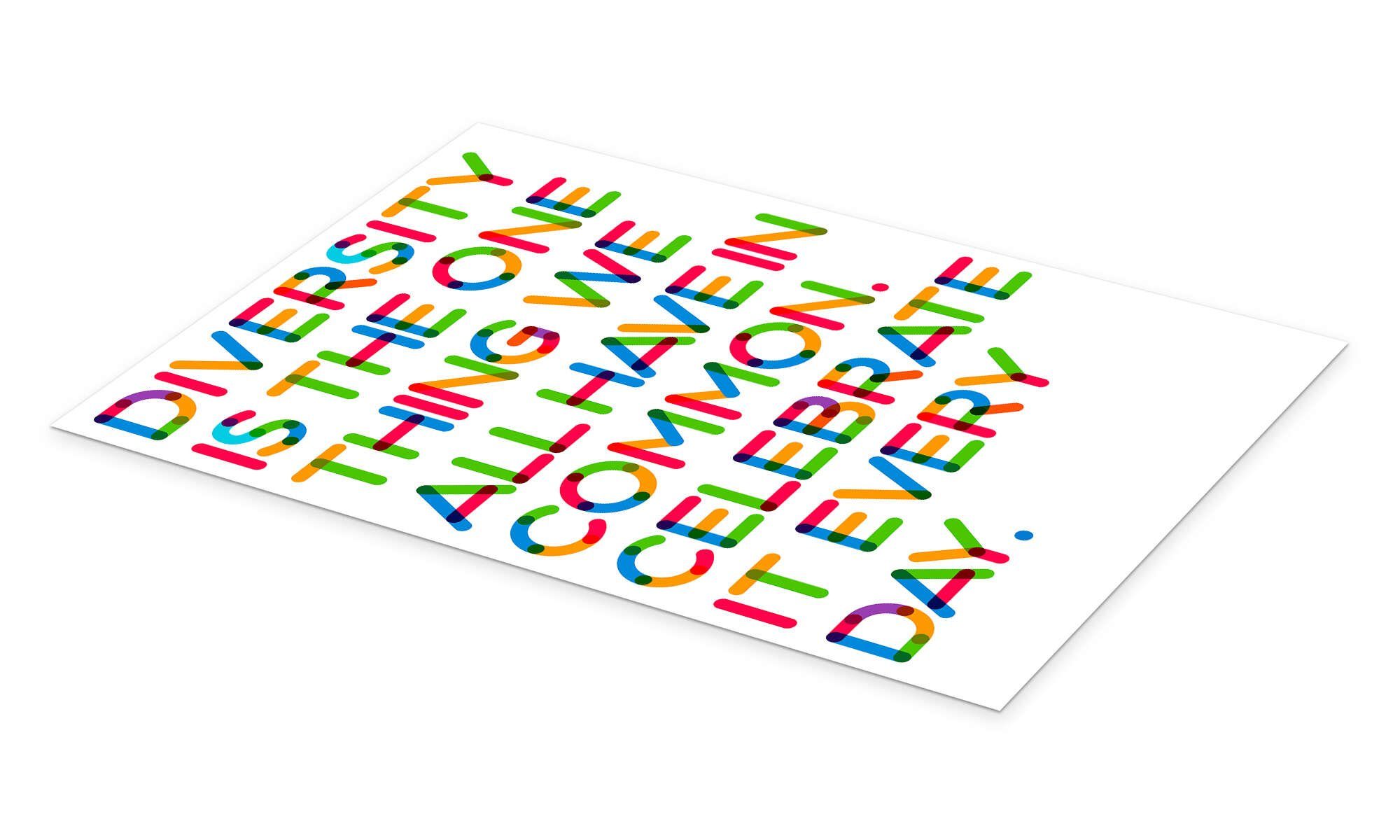 Posterlounge Wandbild Diversity I, THE USUAL DESIGNERS, erhältlich als Poster, Leinwandbild, Wandsticker oder Acrylglasbild