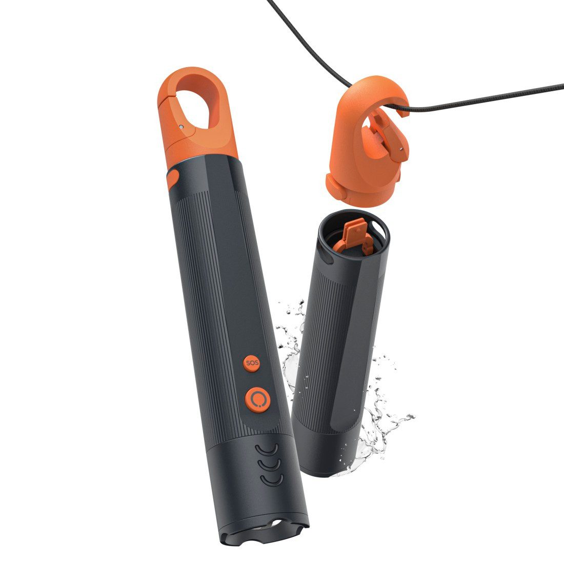 Hama LED Taschenlampe LED-Taschenlampe, Batterien, stoßfest, Aluminium, 4 Modi+SOS, Zoom, stromsparend, Schutz vor Spritzwasser, robust