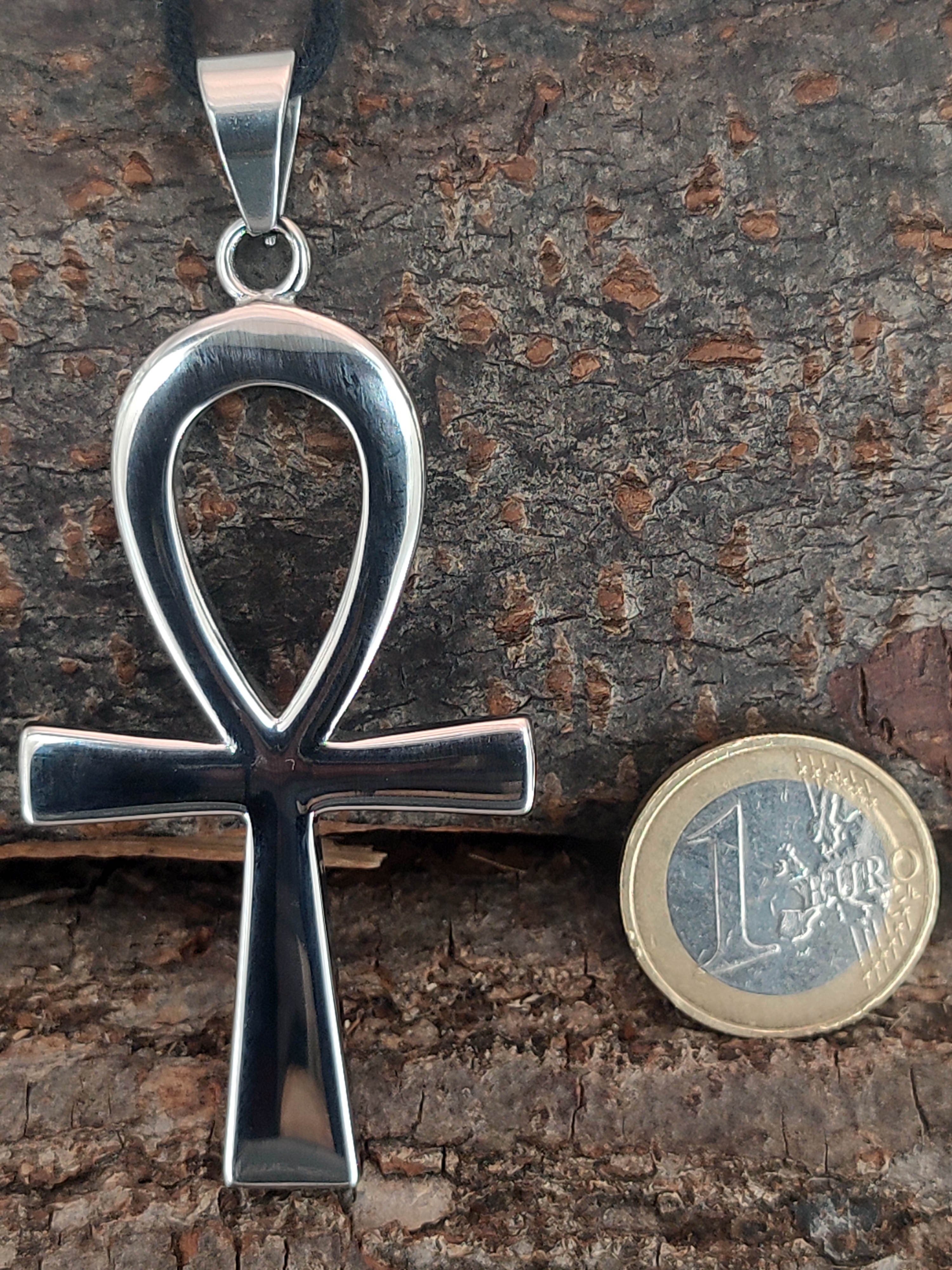Koptisches Ankh Kettenanhänger Kreuz Ägypten of aus Leather Kiss Henkelkreuz Edelstahl Anch