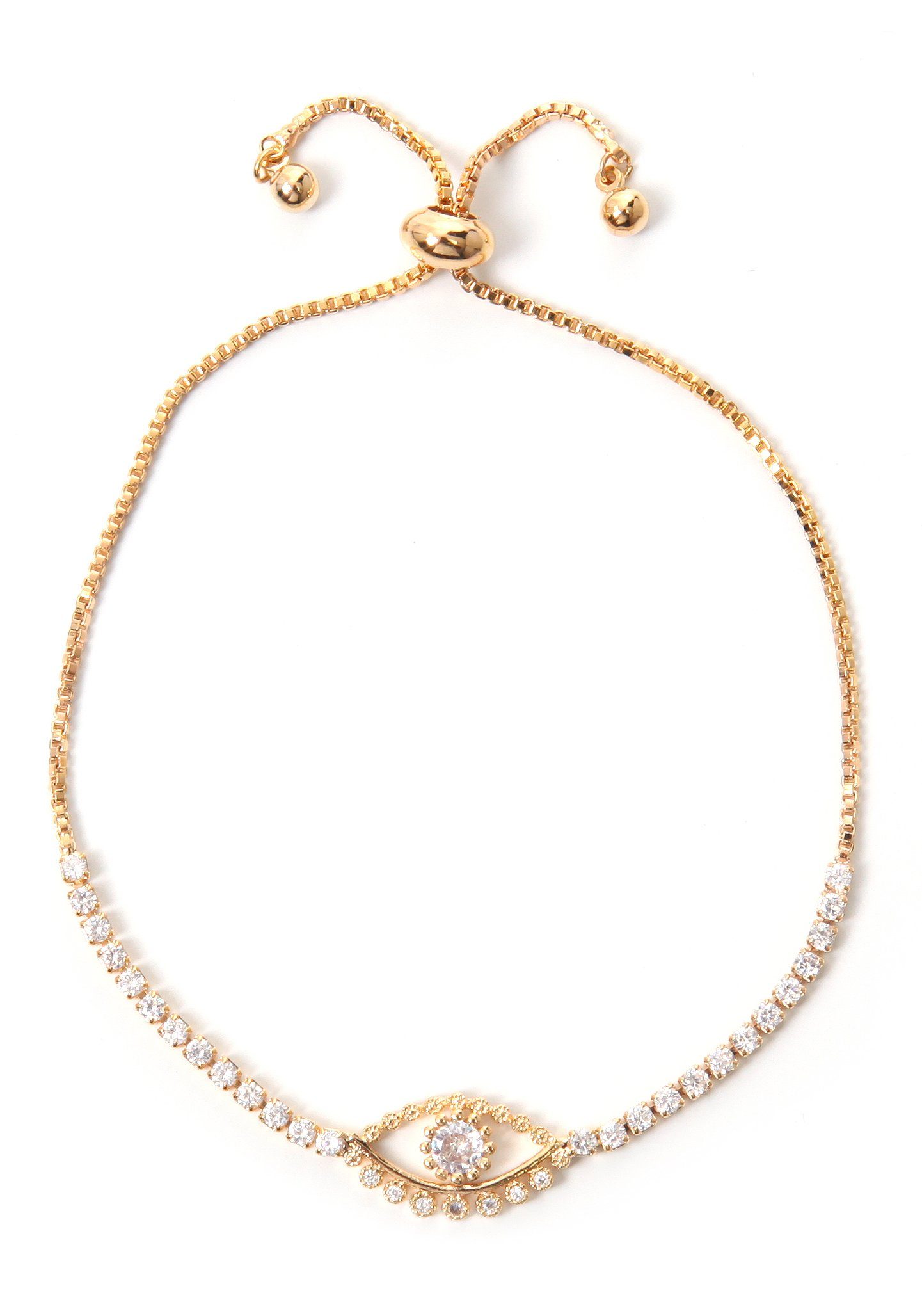 Firetti Armband magisches Auge, mit Strassteinen