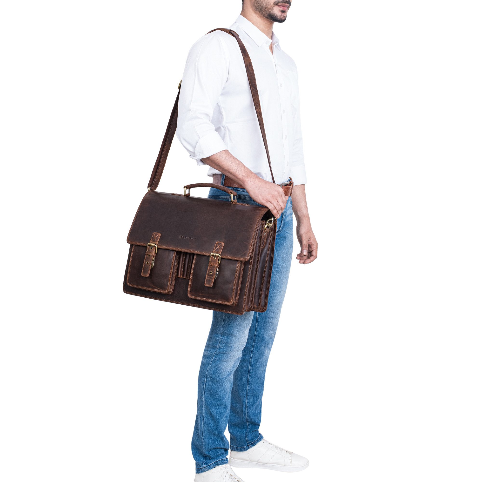 STILORD Aktentasche "Anton" Aktentasche Leder XL günstig online kaufen