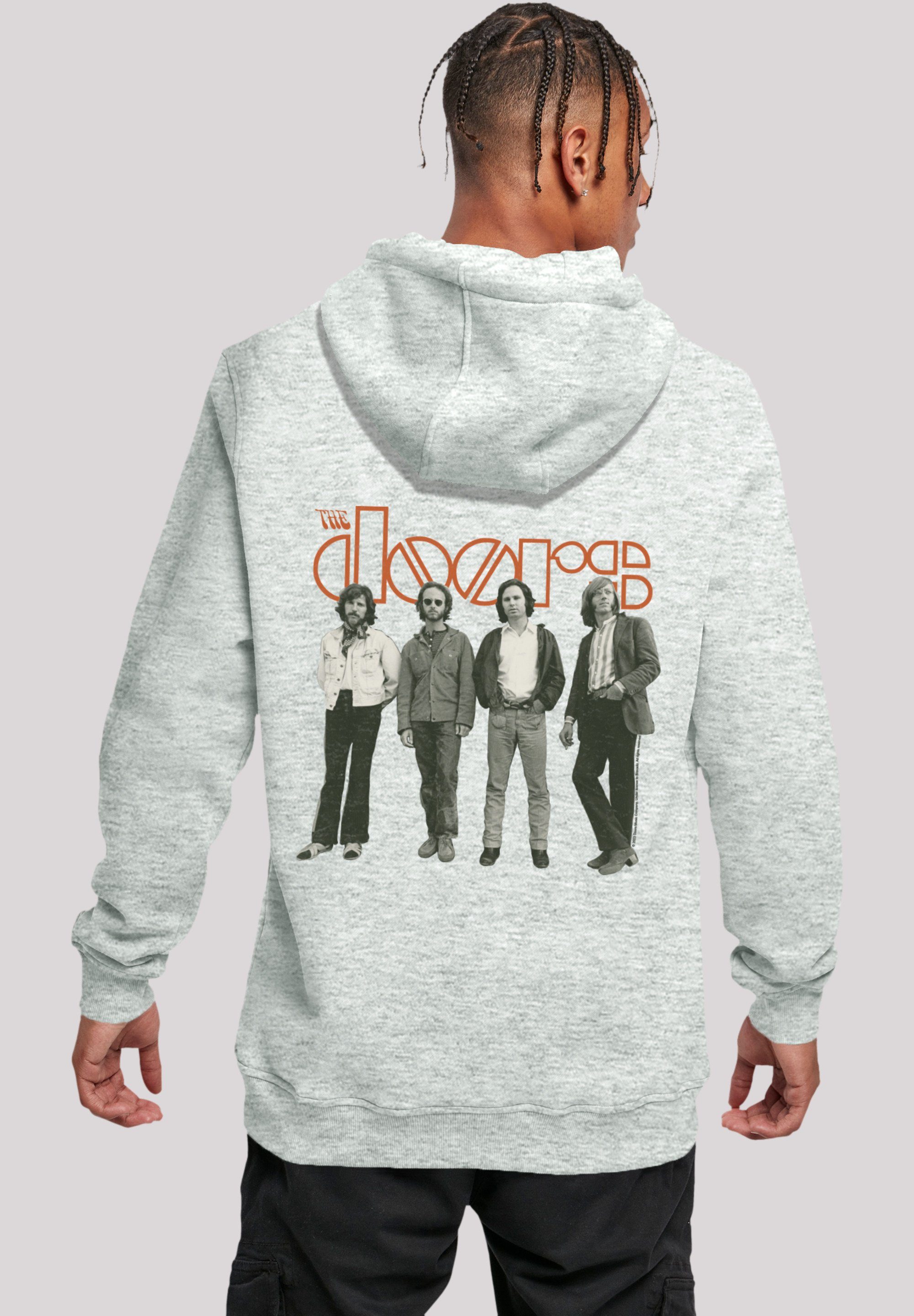 F4NT4STIC Hoodie The Doors Music Band Band Standing Premium Qualität, Band, Logo heather grey